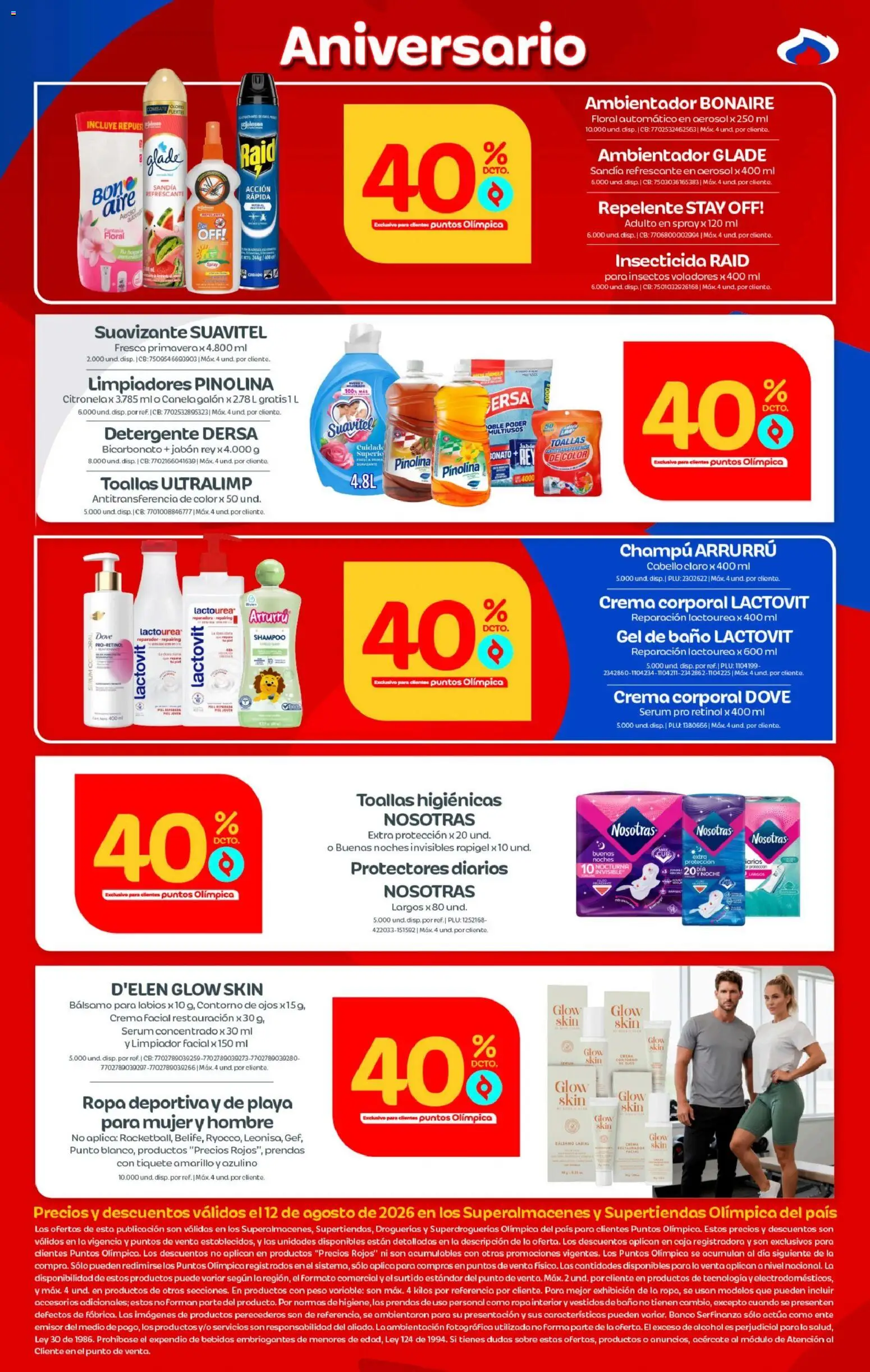 Olímpica revista - valida desde el 11/08/2026 | Página: 3 | Productos: Bebidas, Caja, Baño, Ropa interior