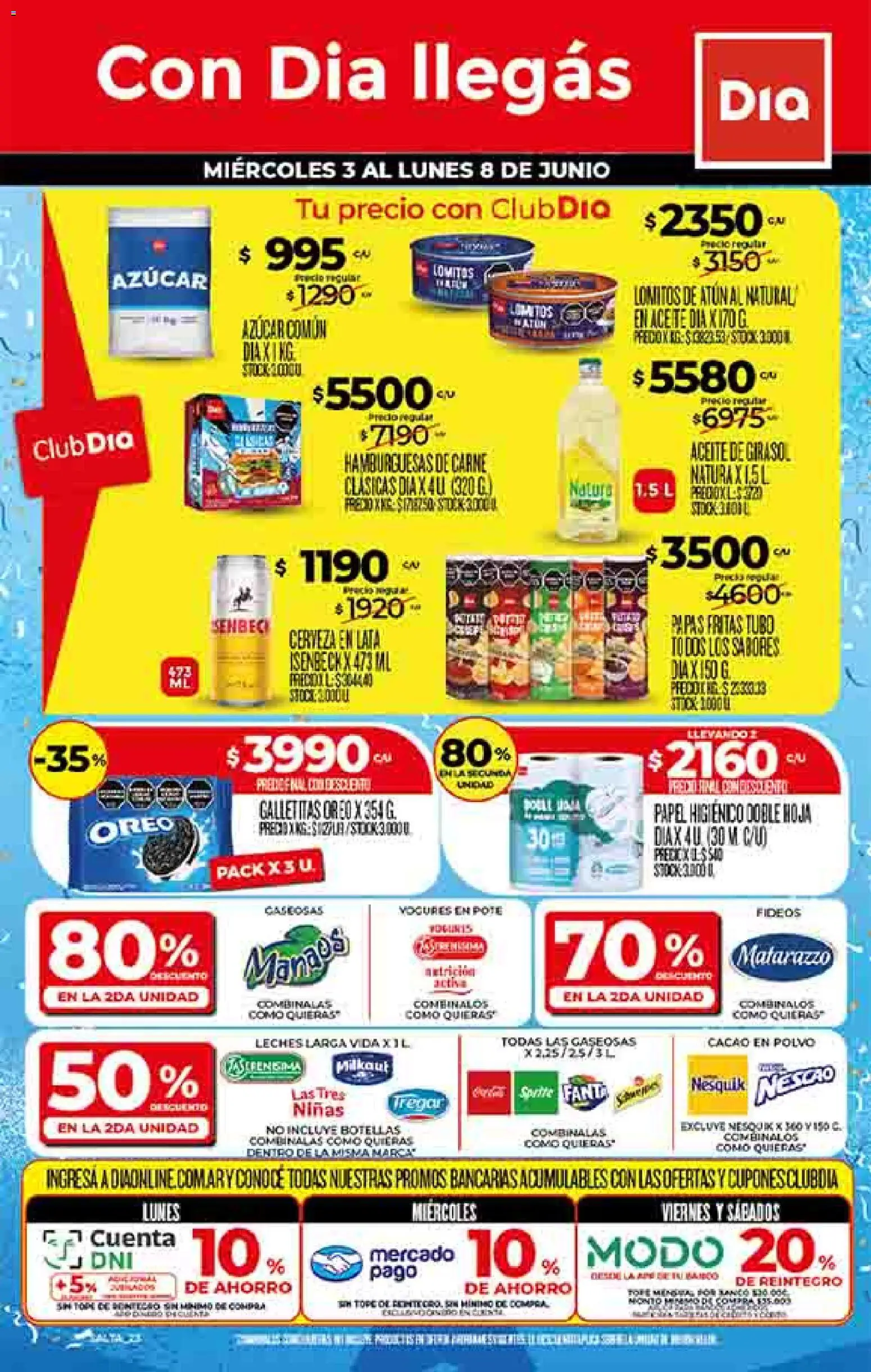 Dia - Ofertas Salta y Jujuy │ válido desde el 03.06.2026 | Página: 1 | Productos: Polvo, Atún, Cacao, Papas fritas