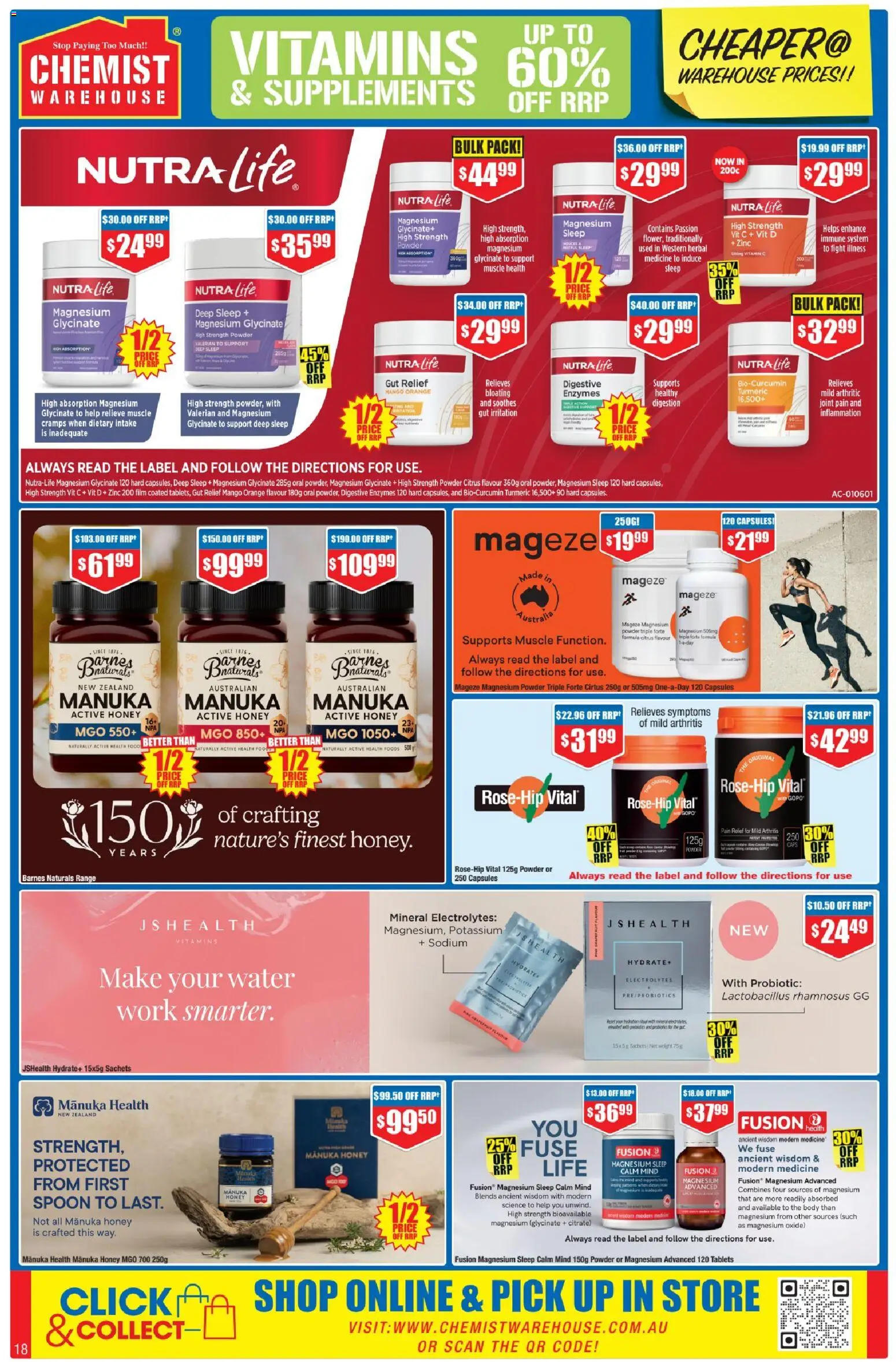 Chemist Warehouse catalogue - valid from 28.05.2026 | Page: 18 | Products: Water, Tablets, Pain relief, Zinc