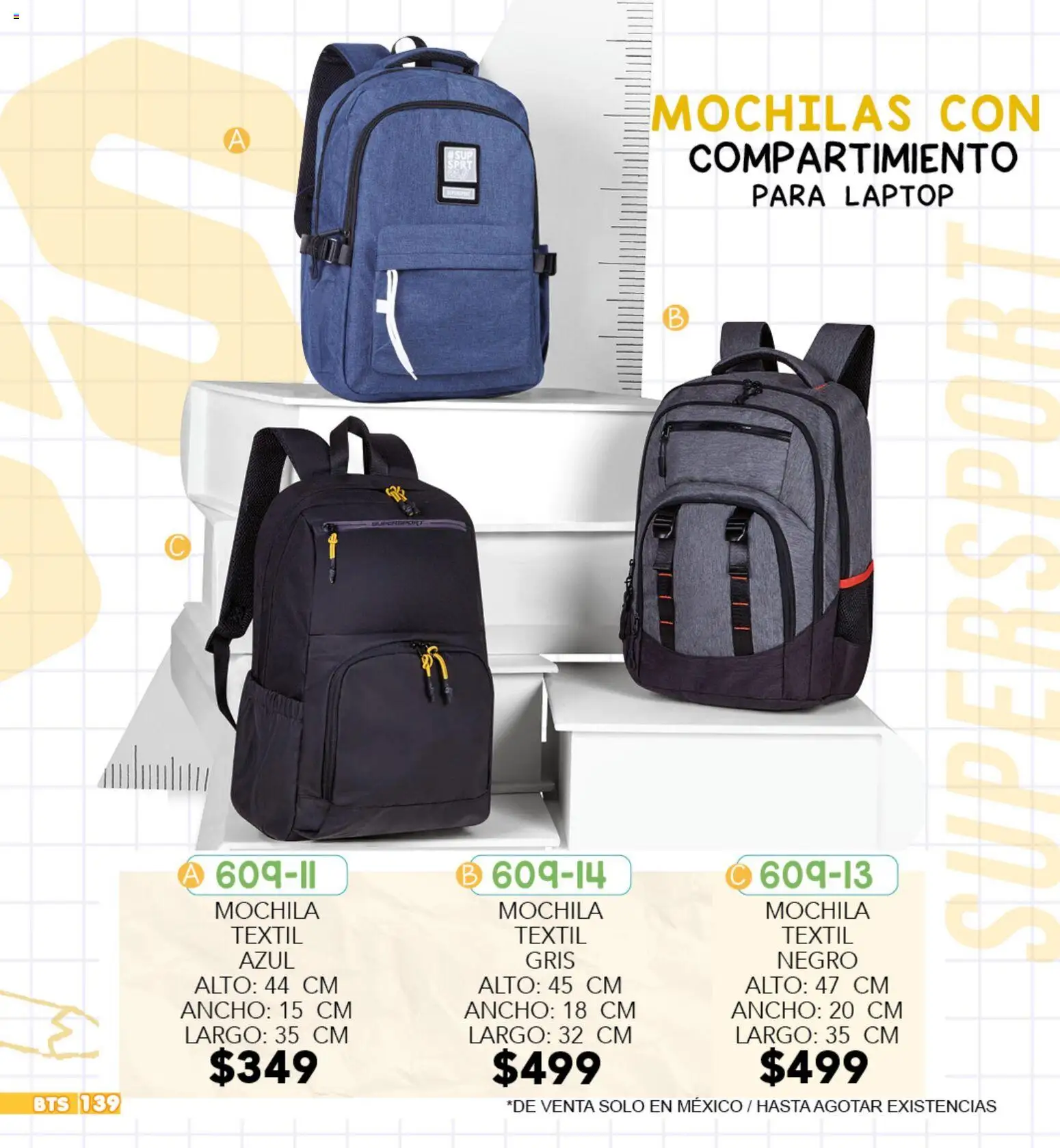 Nuevas ofertas de Cklass válidas en toda la República Mexicana desde el 09.06.2026. ¡Encuentra las mejores ofertas en Cklass catálogo Escolar! | Página: 140 | Productos: Mochila