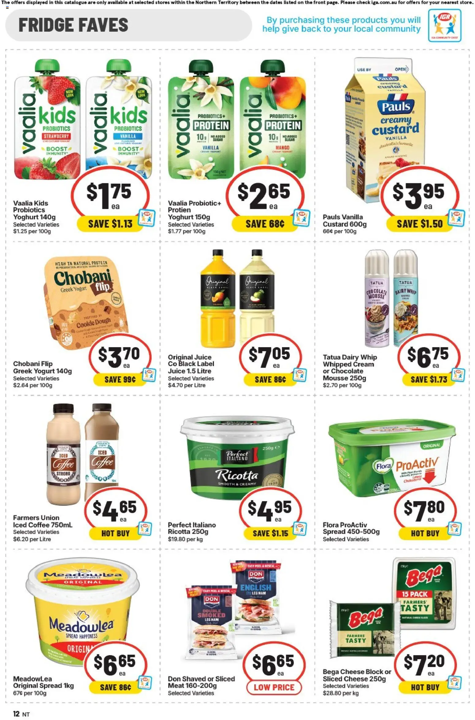 IGA catalogue - valid from 12/08/2026 | Page: 12 | Products: Yogurt, Chocolate, Probiotics, Mango