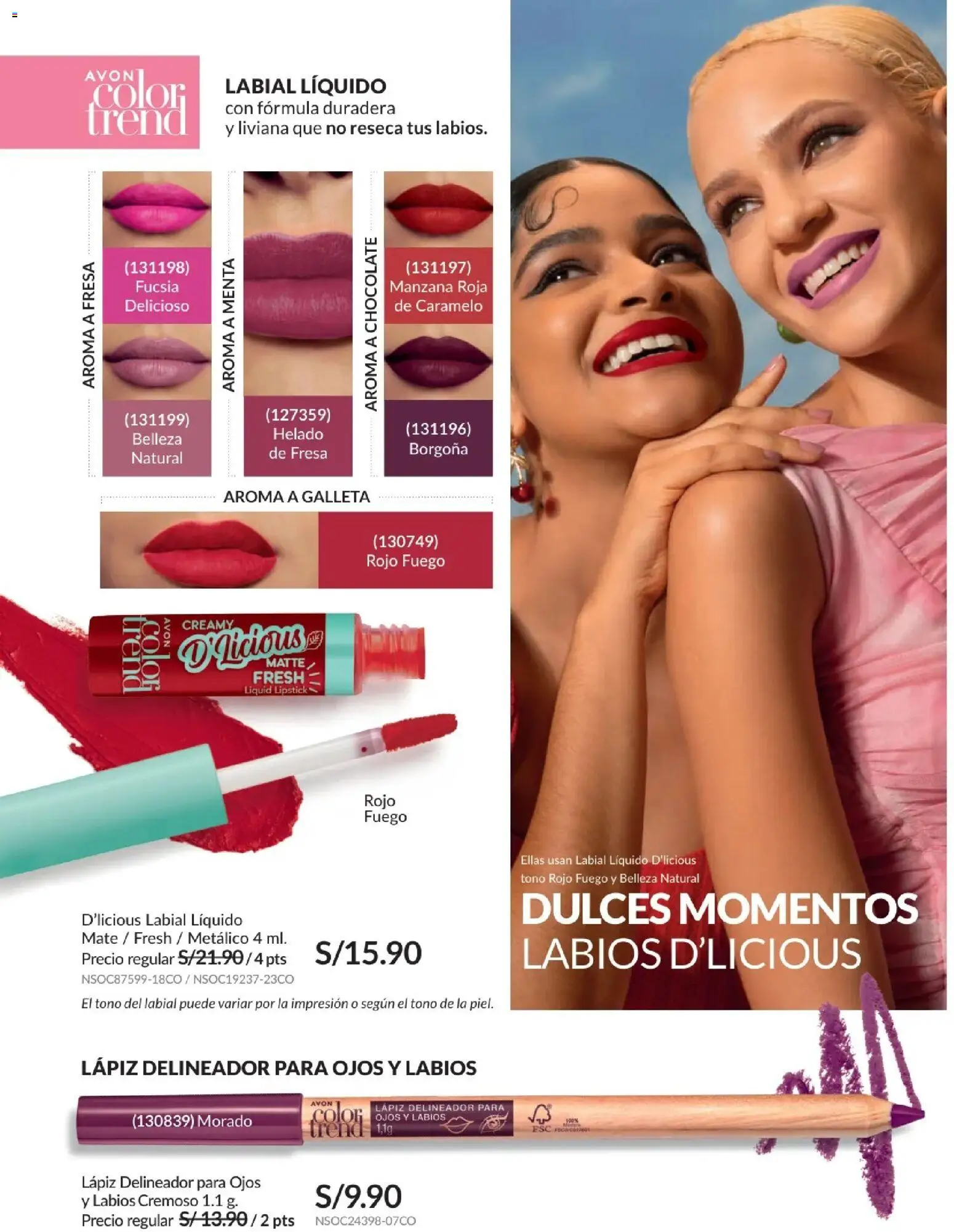 Catálogo Avon válido desde 06.05.2026 | Página: 71 | Productos: Delineador, Chocolate, Helado