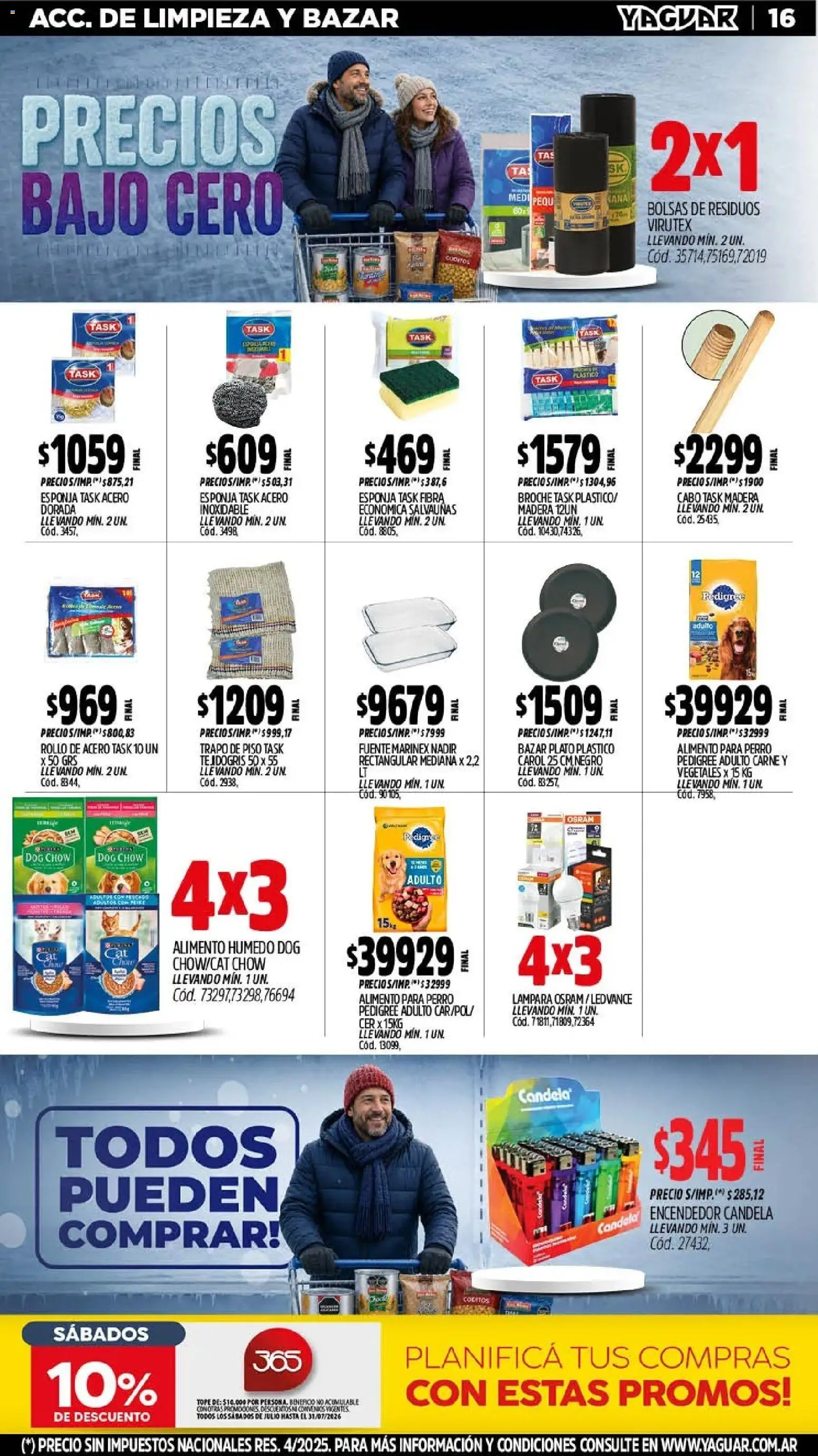 Yaguar - Oferta Semanal Santa Fé │ válido desde el 20/07/2026 | Página: 16 | Productos: Trapo de piso, Encendedor, Fuente, Esponja