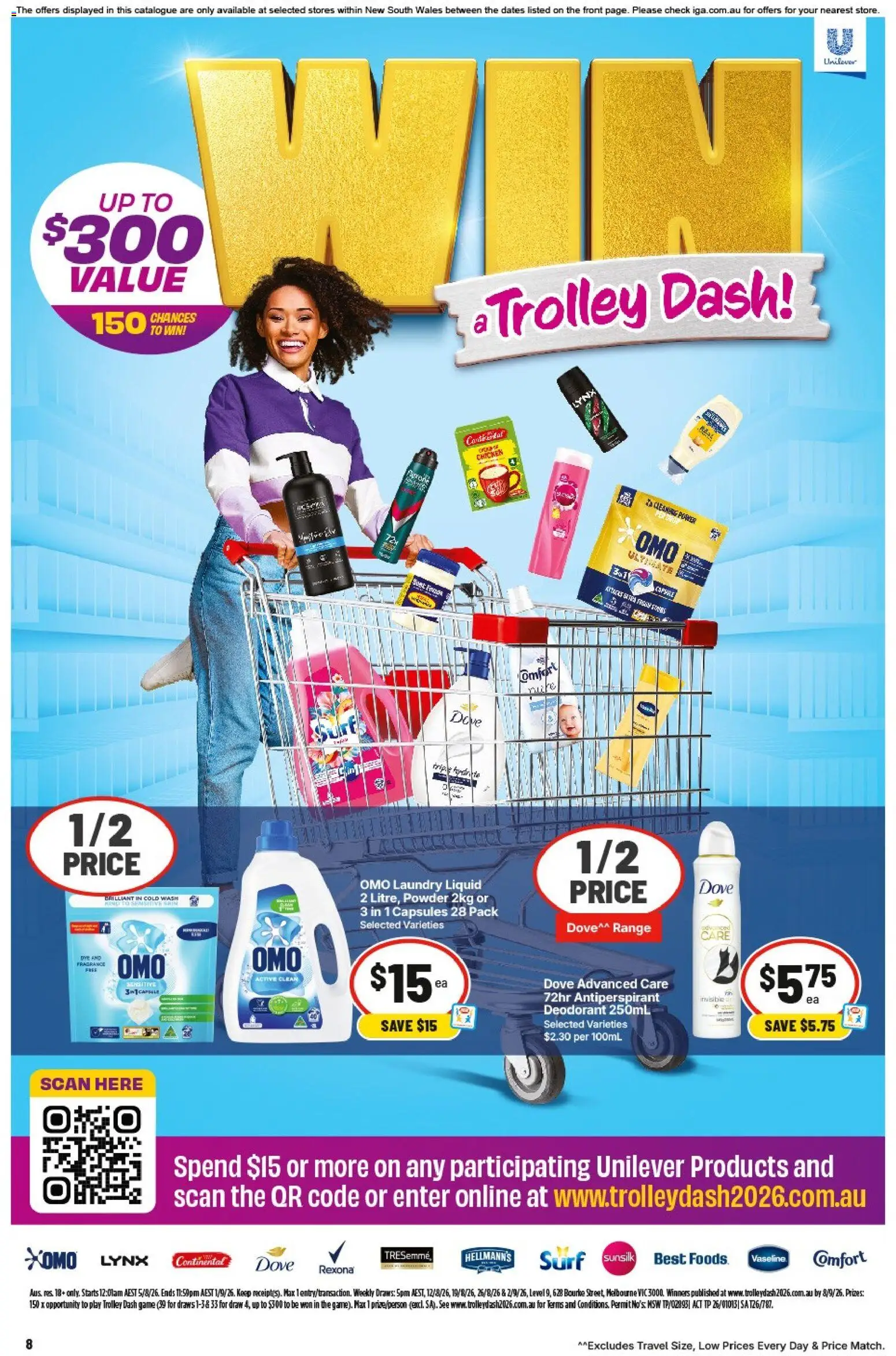 IGA catalogue - valid from 12/08/2026 | Page: 8 | Products: Powder, Deodorant, Antiperspirant, Vaseline