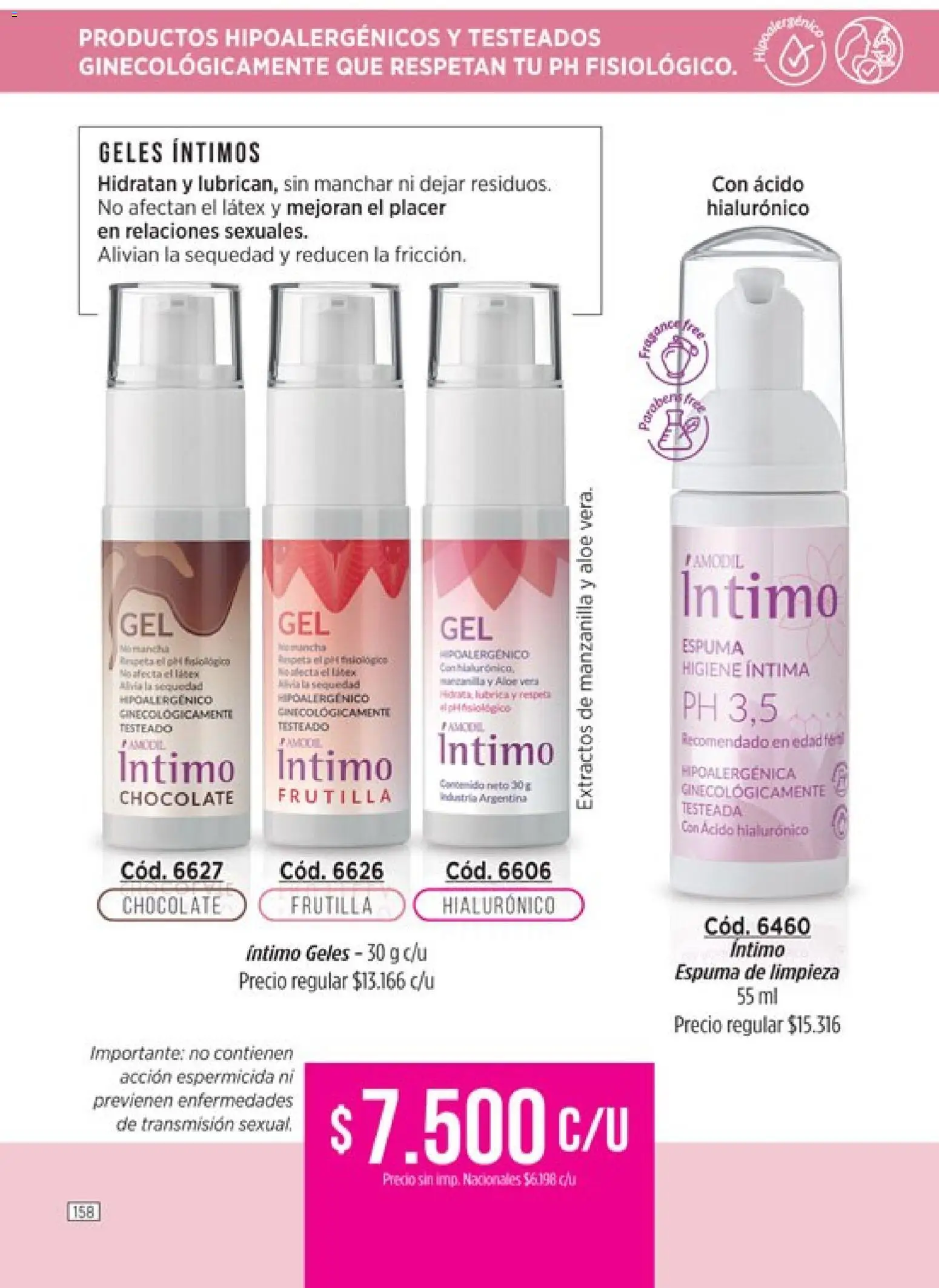 Catálogo Amodil Campaña 15 │ válido desde el 26/08/2026 | Página: 158 | Productos: Higiene íntima, Frutilla, Espuma, Chocolate