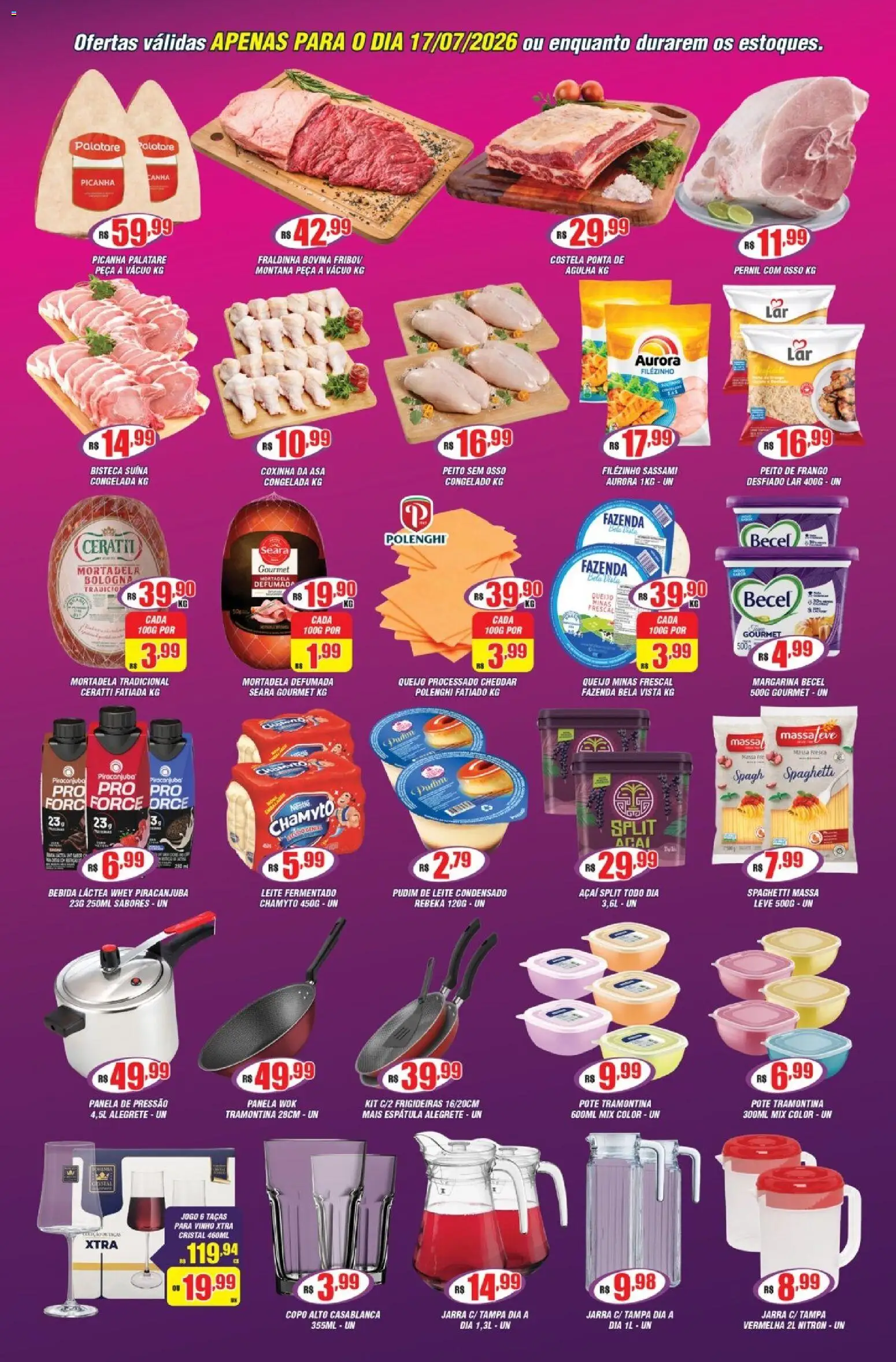 Violeta Supermercados Folheto - válido de 17/07/2026 | Página: 2 | Produtos: Panela, Vinho, Bebida, Margarina