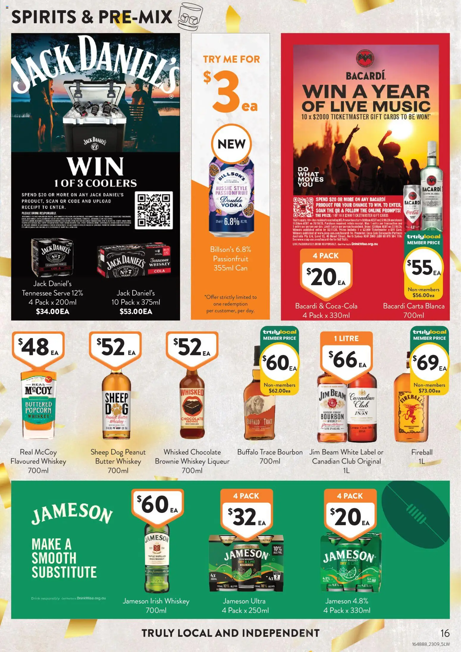 Foodworks catalogue - valid from 23/09/2026 | Page: 16 | Products: Jim Beam, Bourbon, Lime, Jameson