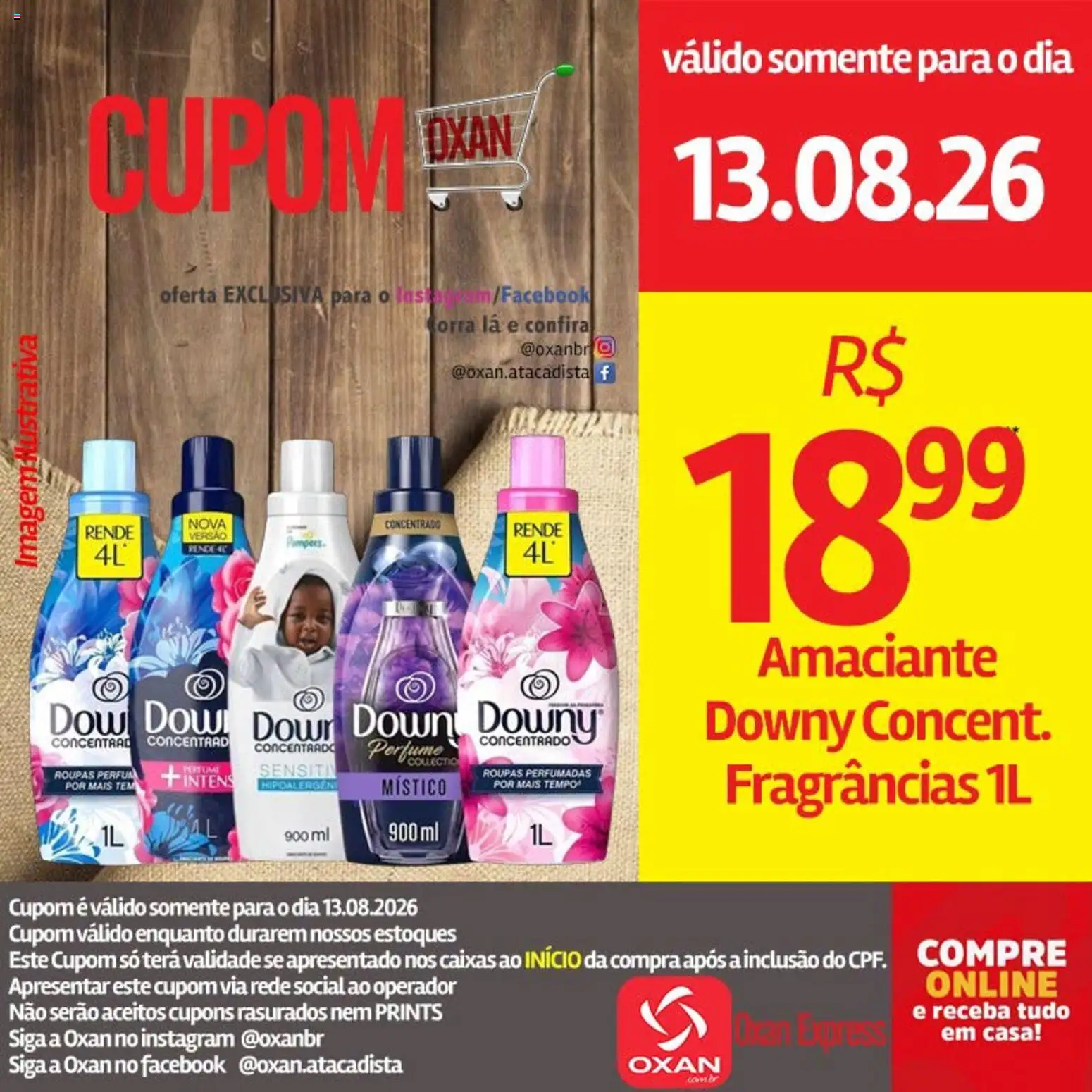 Oxan Atacadista Folheto - válido de 13/08/2026 | Página: 11 | Produtos: Perfume, Roupas, Amaciante
