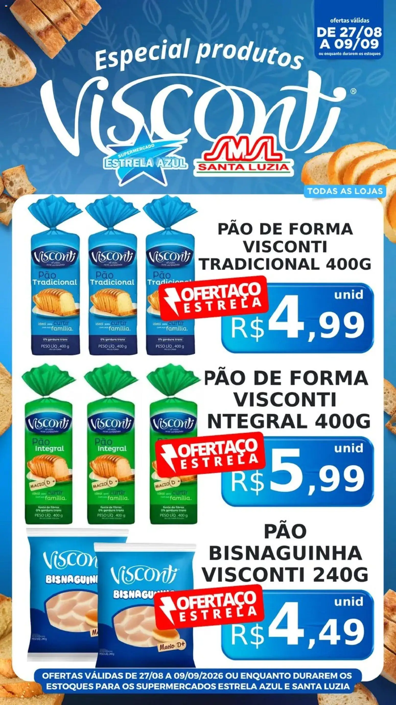 Estrela Azul Folheto - válido de 27/08/2026 | Página: 2 | Produtos: Pão, Pão de forma