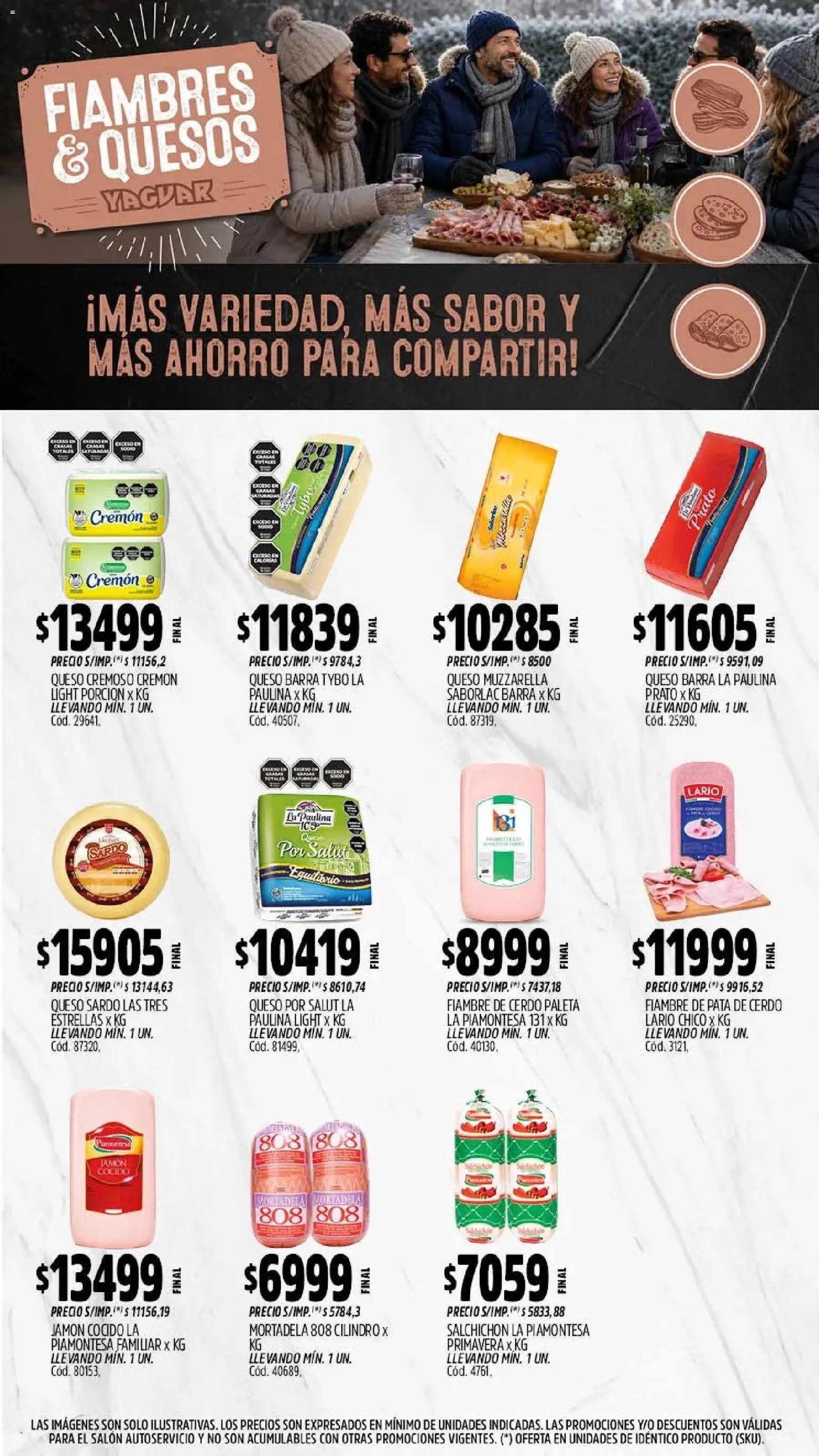 Yaguar - Oferta Semanal Mar del Plata │ válido desde el 20/07/2026 | Página: 5 | Productos: Mortadela, Muzzarella, Jamón, Cerdo