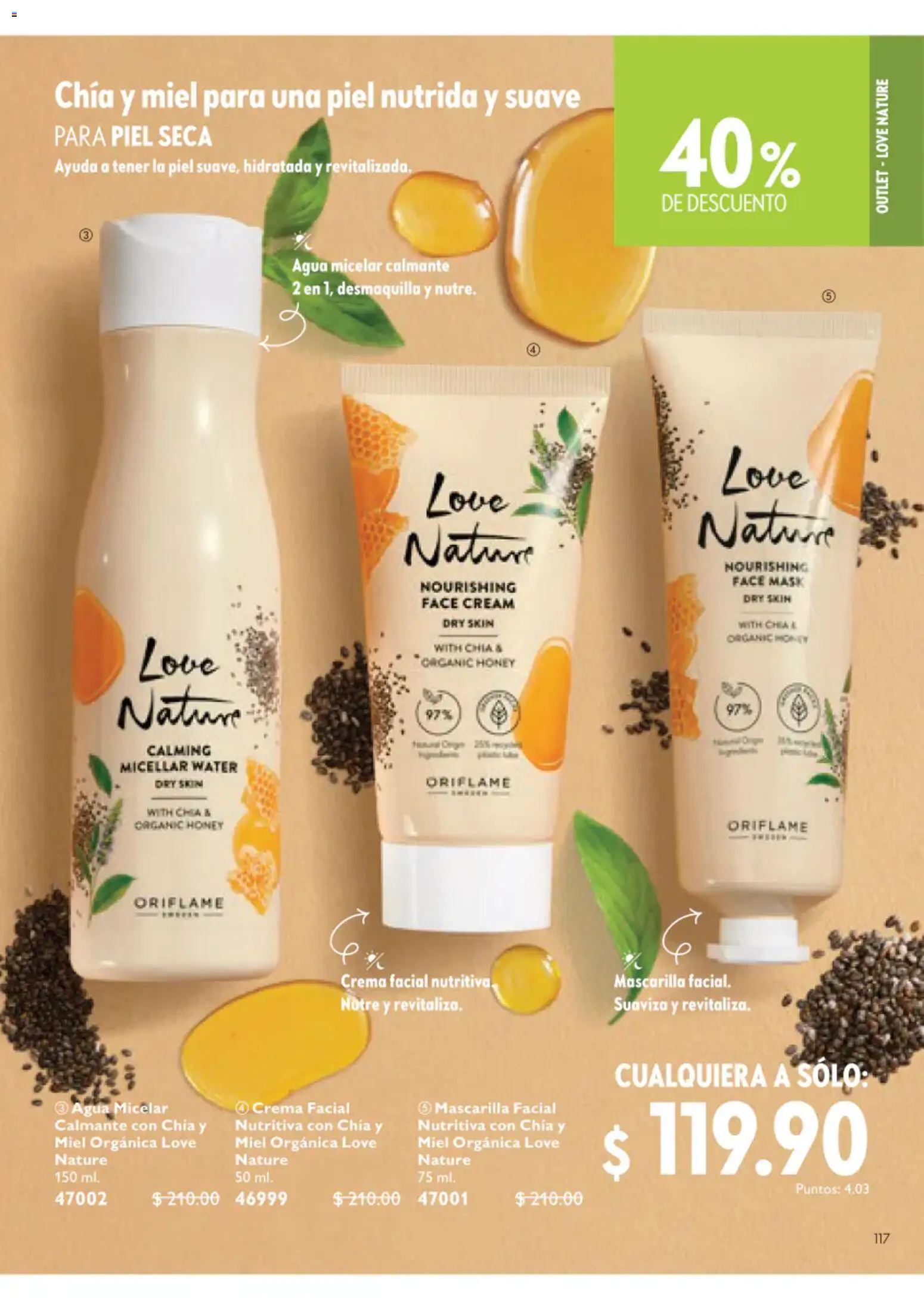 Nuevas ofertas de Oriflame válidas en toda la República Mexicana desde el 01/08/2026. ¡Encuentra las mejores ofertas en Oriflame campaña 11 2026! | Página: 117 | Productos: Chal, Crema, Agua, Agua micelar
