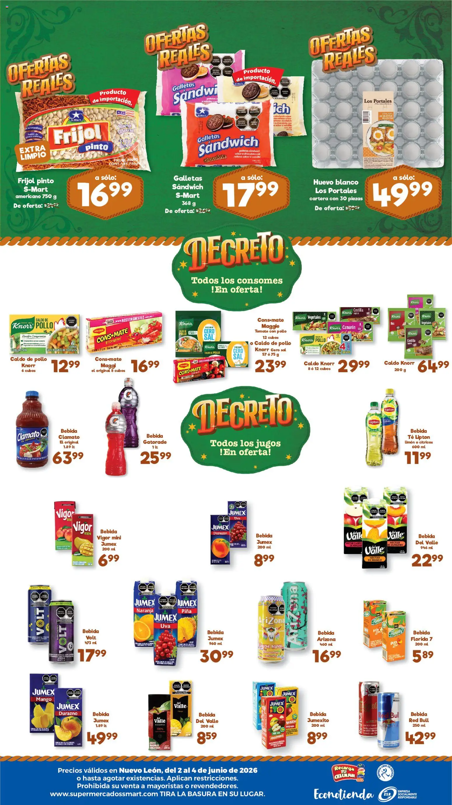 Nuevas ofertas de S-Mart válidas en toda la República Mexicana desde el 02.06.2026. ¡Encuentra las mejores ofertas en S-Mart folleto Ofertas de feria Monterrey! | Página: 2