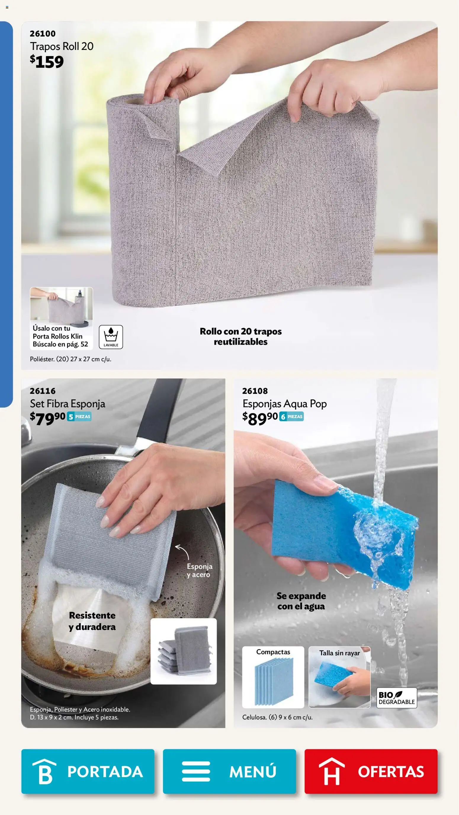 Nuevas ofertas de Betterware válidas en toda la República Mexicana desde el 29/06/2026. ¡Encuentra las mejores ofertas en Betterware campaña 7 2026! | Página: 91 | Productos: Esponja, Agua