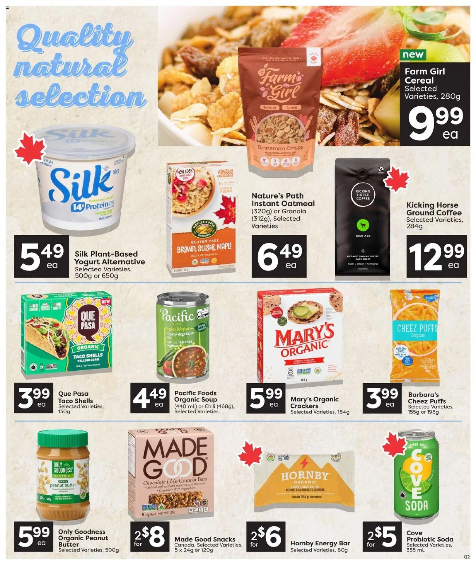Quality Foods flyer valid from Jul 16, 2026 | Page: 8 | Products: Butter, Yogurt, Coffee, Chocolate