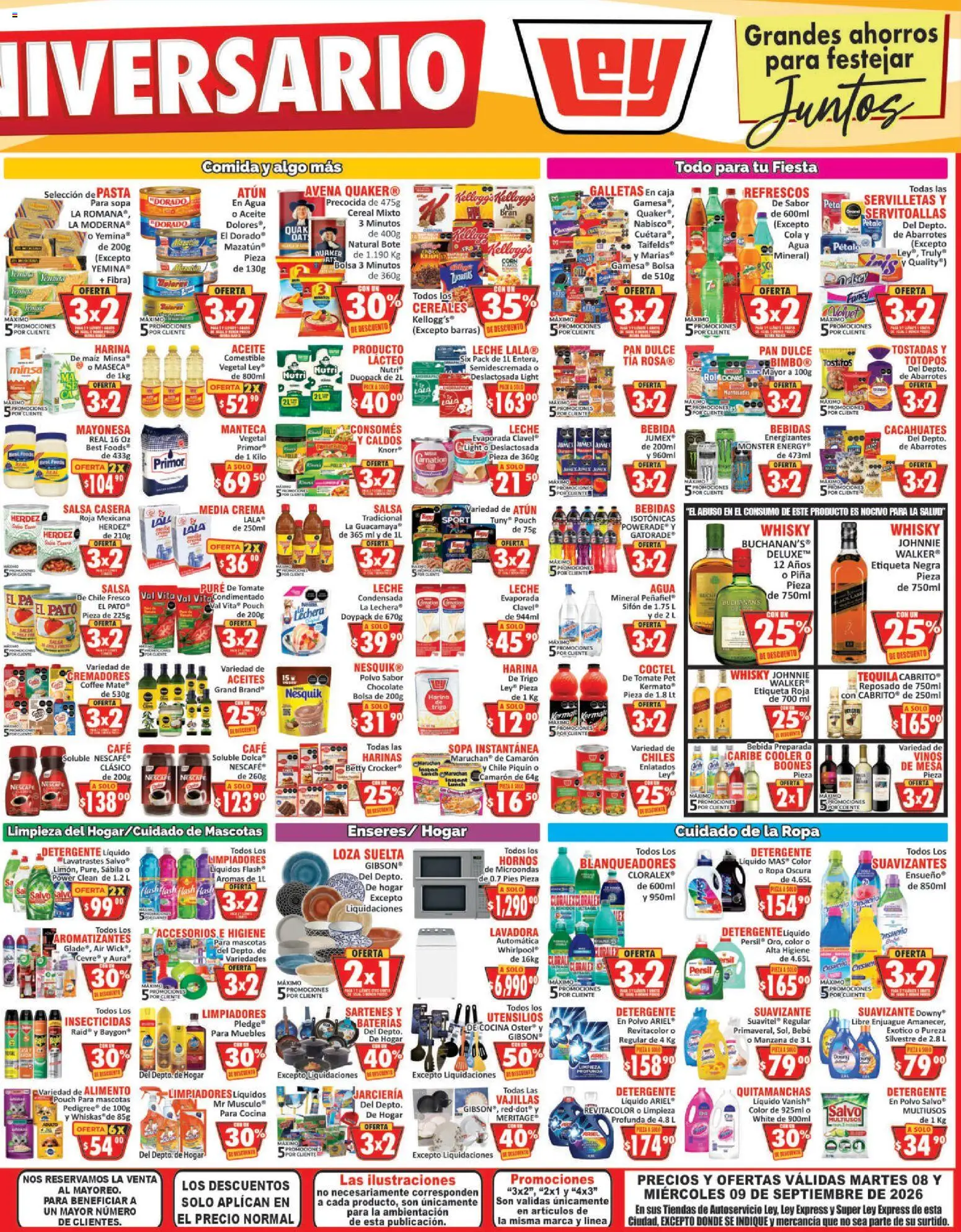 Nuevas ofertas de Casa Ley válidas en toda la República Mexicana desde el 08/09/2026. ¡Encuentra las mejores ofertas en Casa Ley folleto La Paz! | Página: 4 | Productos: Chile, Tomate, Tequila, Suavizante