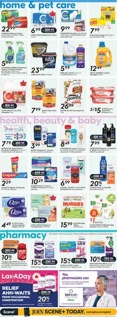 Preview of Sobeys weekly flyer / circulaire from shop Sobeys valid from Jul 2, 2026 | Page: 12 | Products: Powder, Deodorant, Detergent, Shower