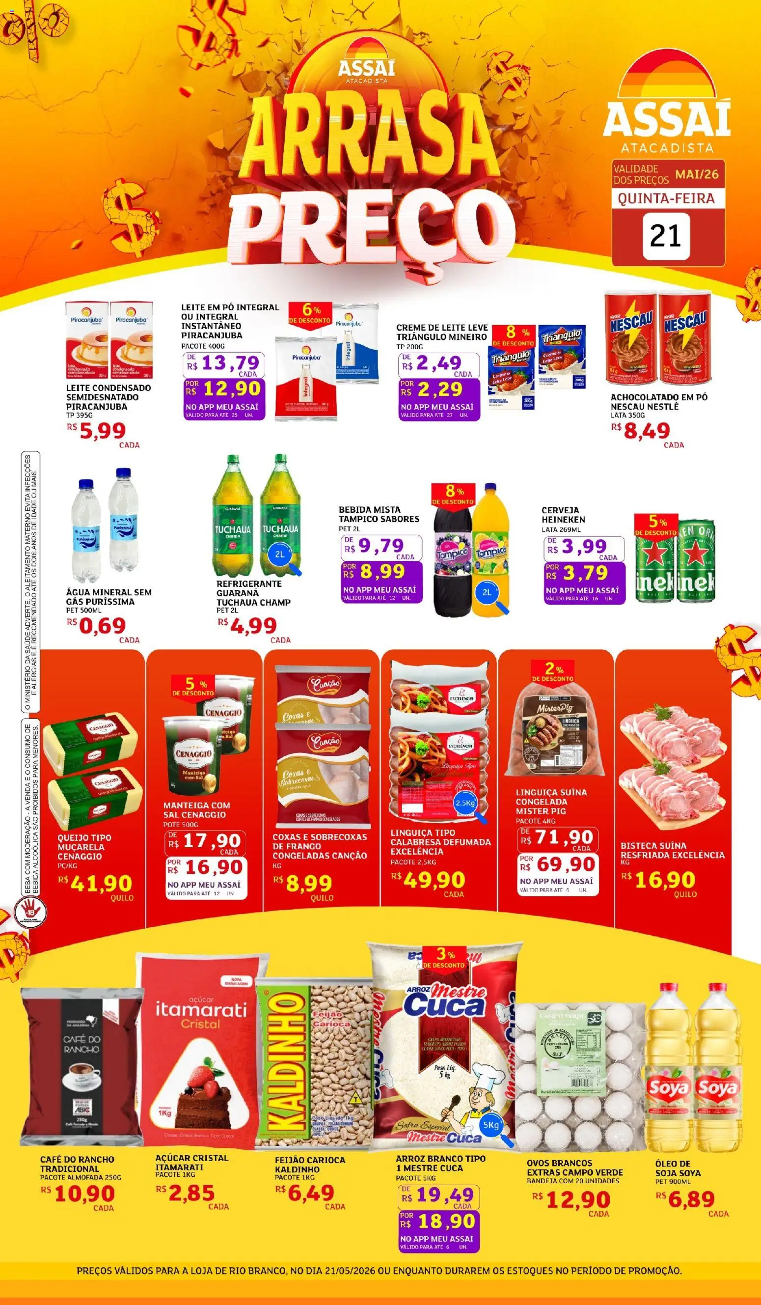Assaí Atacadista Folheto - válido de 21.05.2026 | Página: 1 | Produtos: Guaraná, Linguiça, Manteiga, Refrigerante