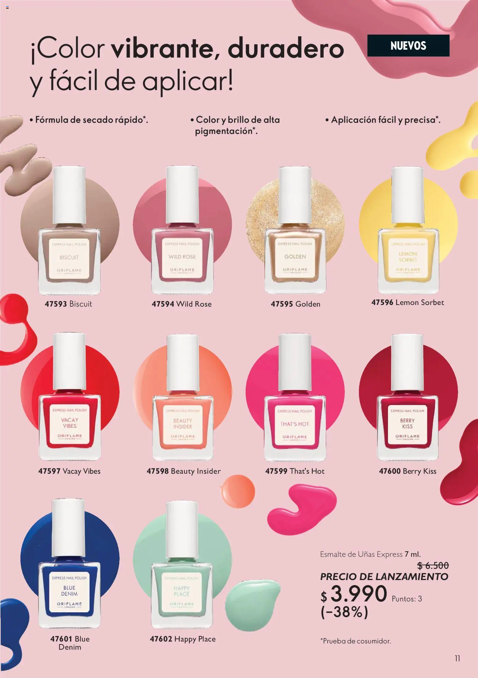Oriflame Ofertas │ válido desde el 10.07.2026 | Página: 11 | Productos: Brillo, Esmalte de uñas