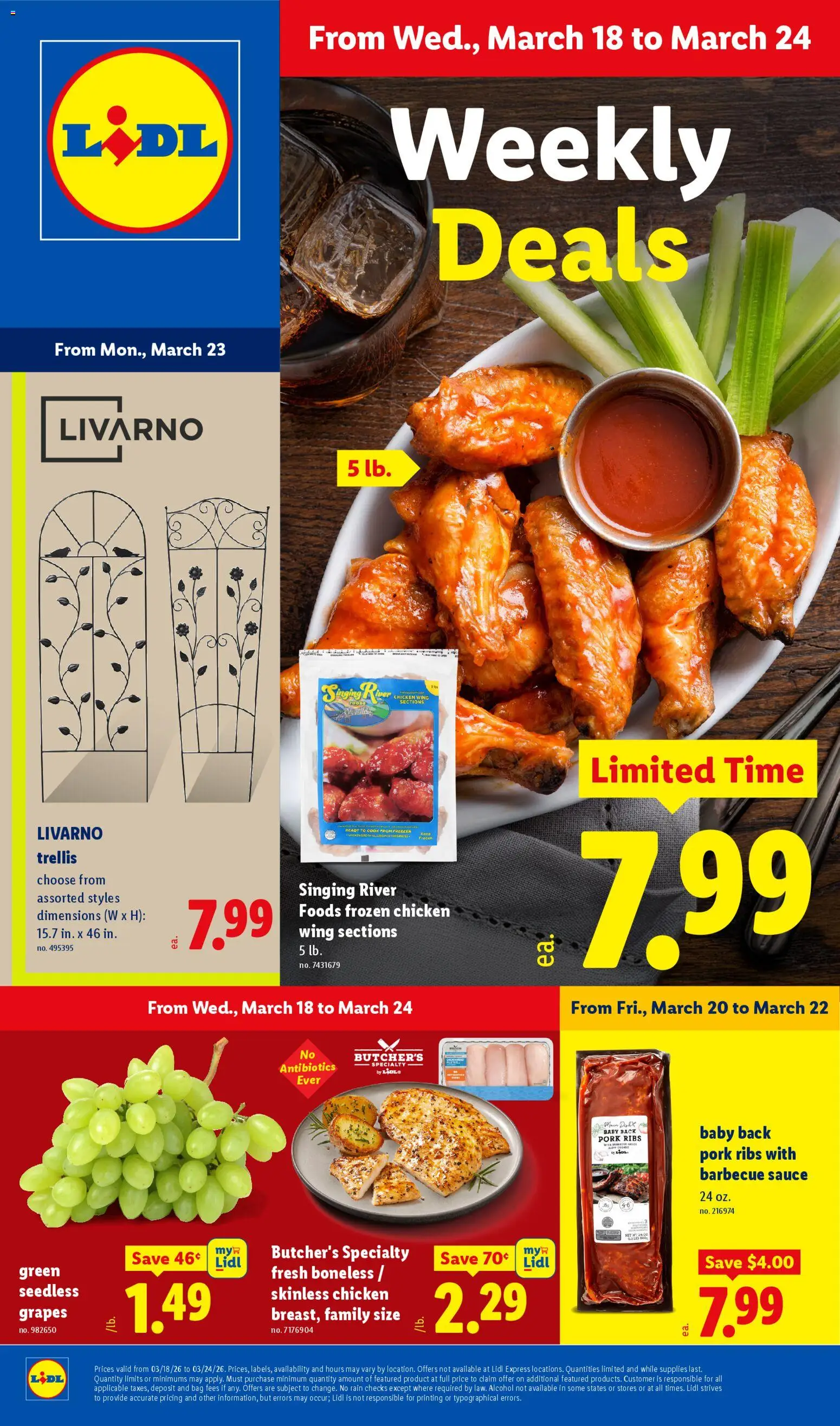 Lidl Weekly Ad - valid from 18.03.2026 | Page: 1 | Products: Pork, Sauce, Bag, Freezer