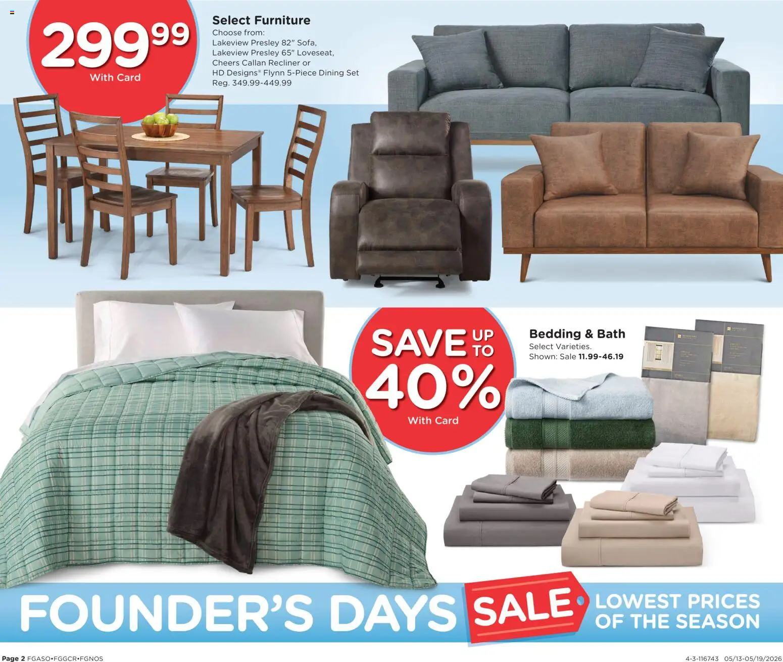 Fred Meyer Home & Apparel - valid from 13.05.2026 | Page: 2 | Products: Bath, Recliner