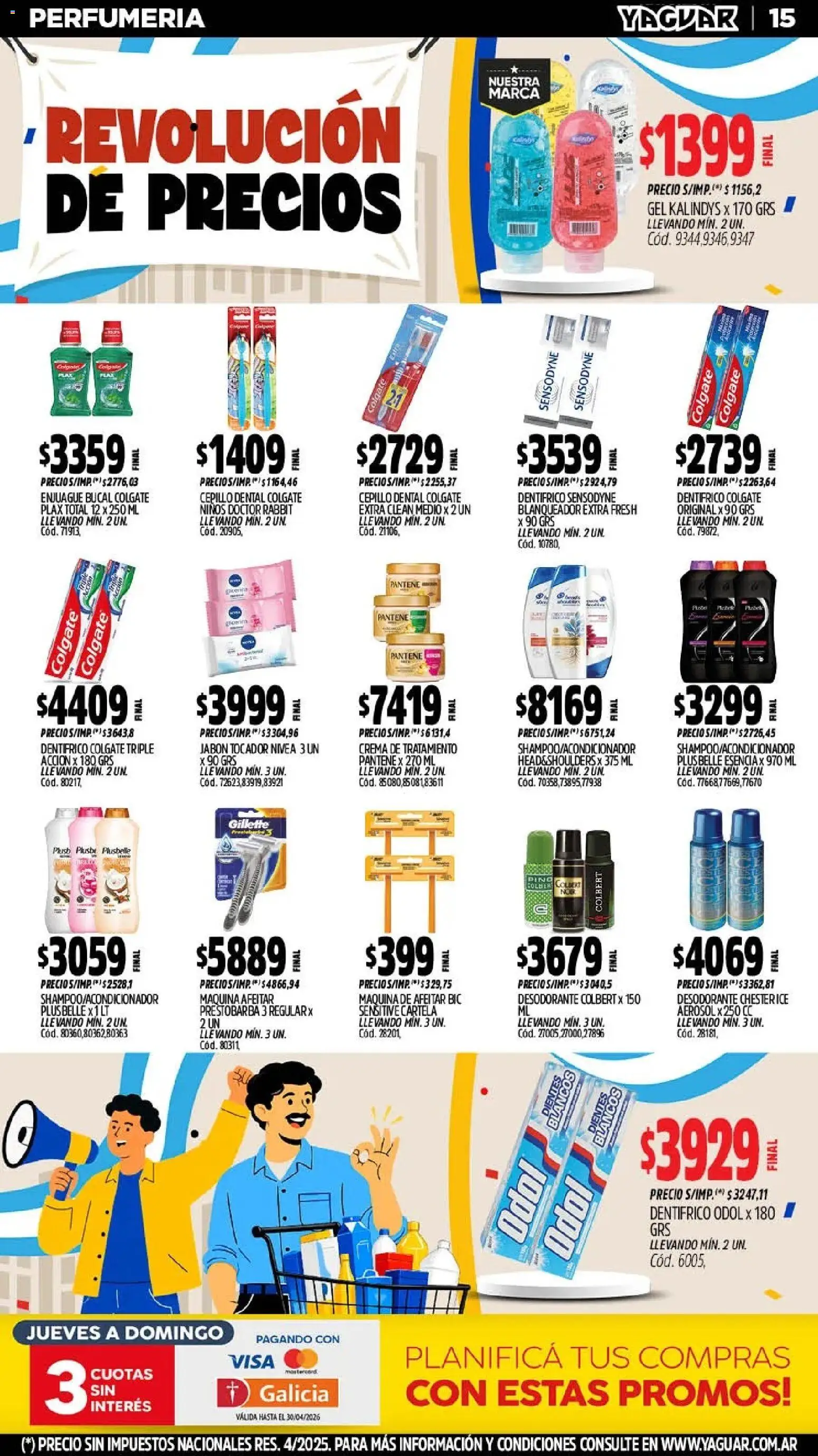 Yaguar - Oferta Semanal Neuquen │ válido desde el 25.05.2026 | Página: 15 | Productos: Maquina de afeitar, Cepillo, Desodorante, Enjuague bucal
