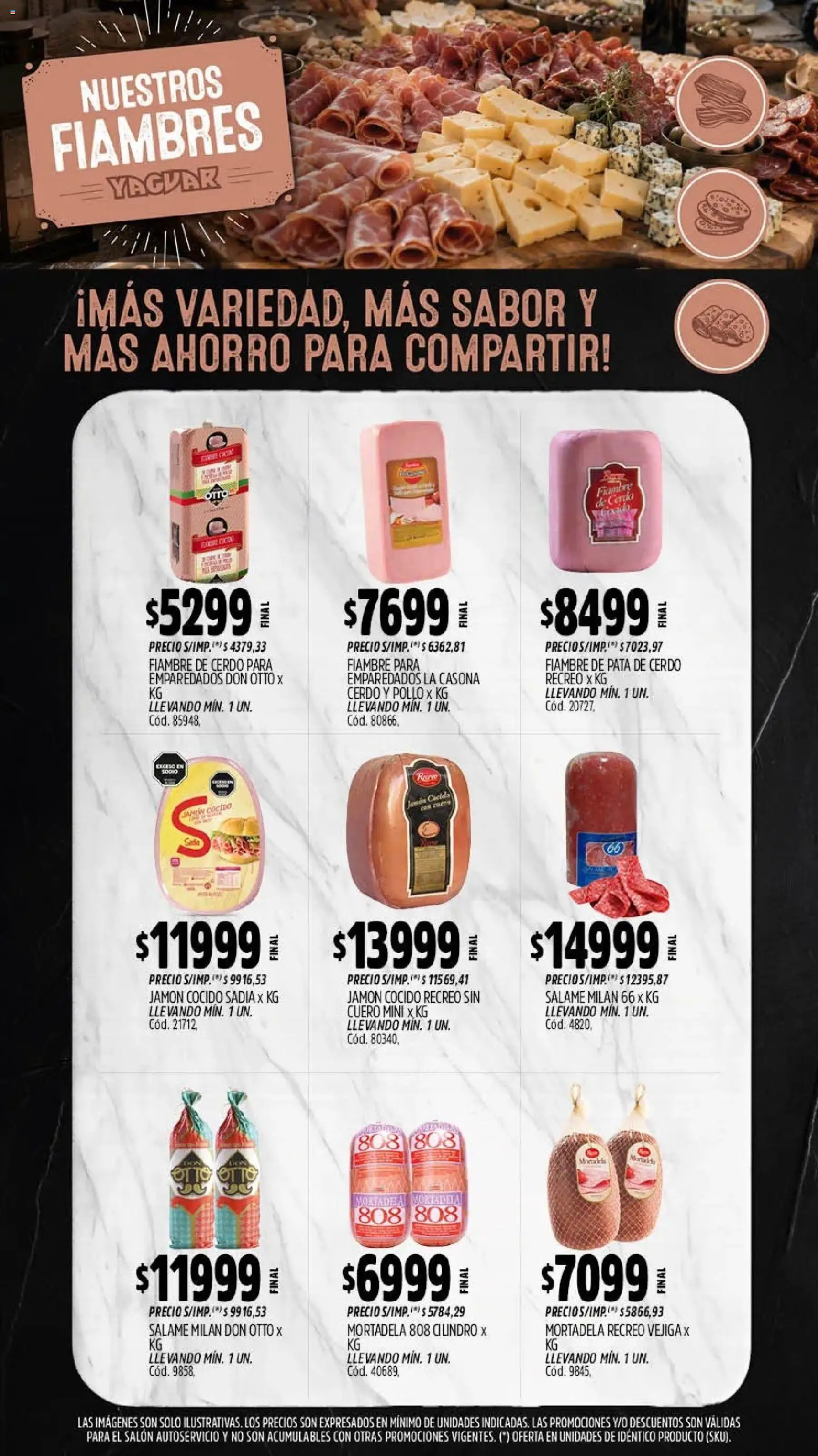 Yaguar - Oferta Semanal Trelew │ válido desde el 10/08/2026 | Página: 9 | Productos: Pollo, Jamón, Salame, Cerdo