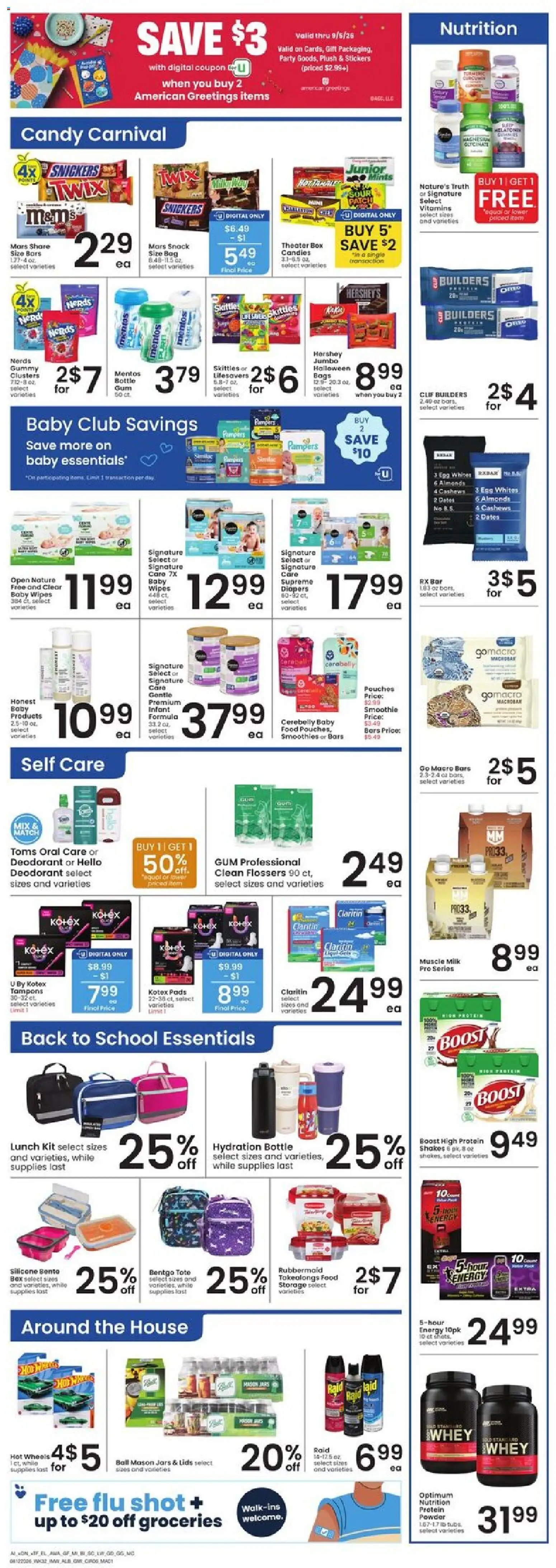Albertsons Weekly Ad - valid from 08/12/2026 | Page: 7 | Products: Stickers, Groceries, Snickers, Caro