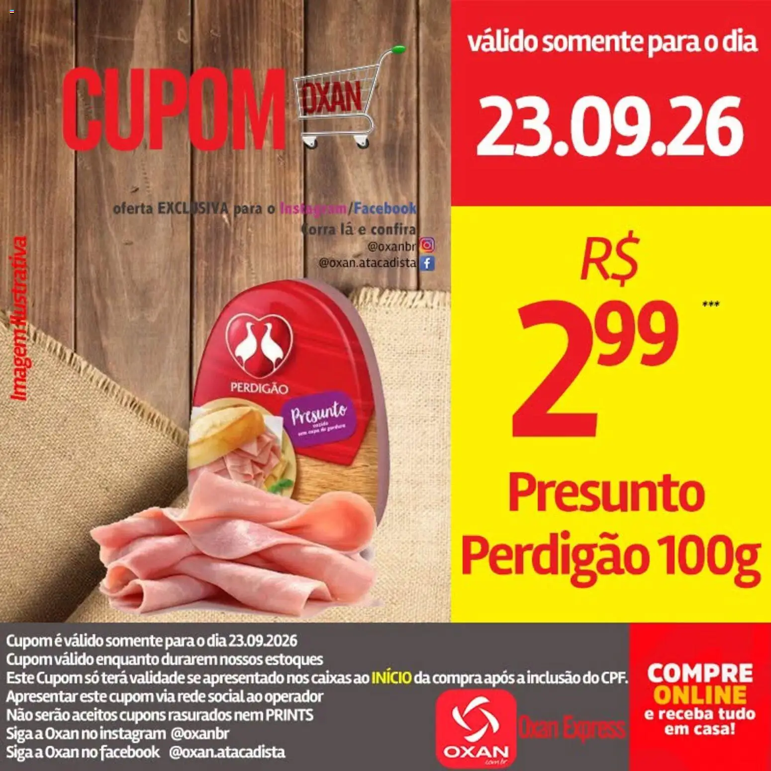 Oxan Atacadista Folheto - válido de 23/09/2026 | Página: 9 | Produtos: Presunto