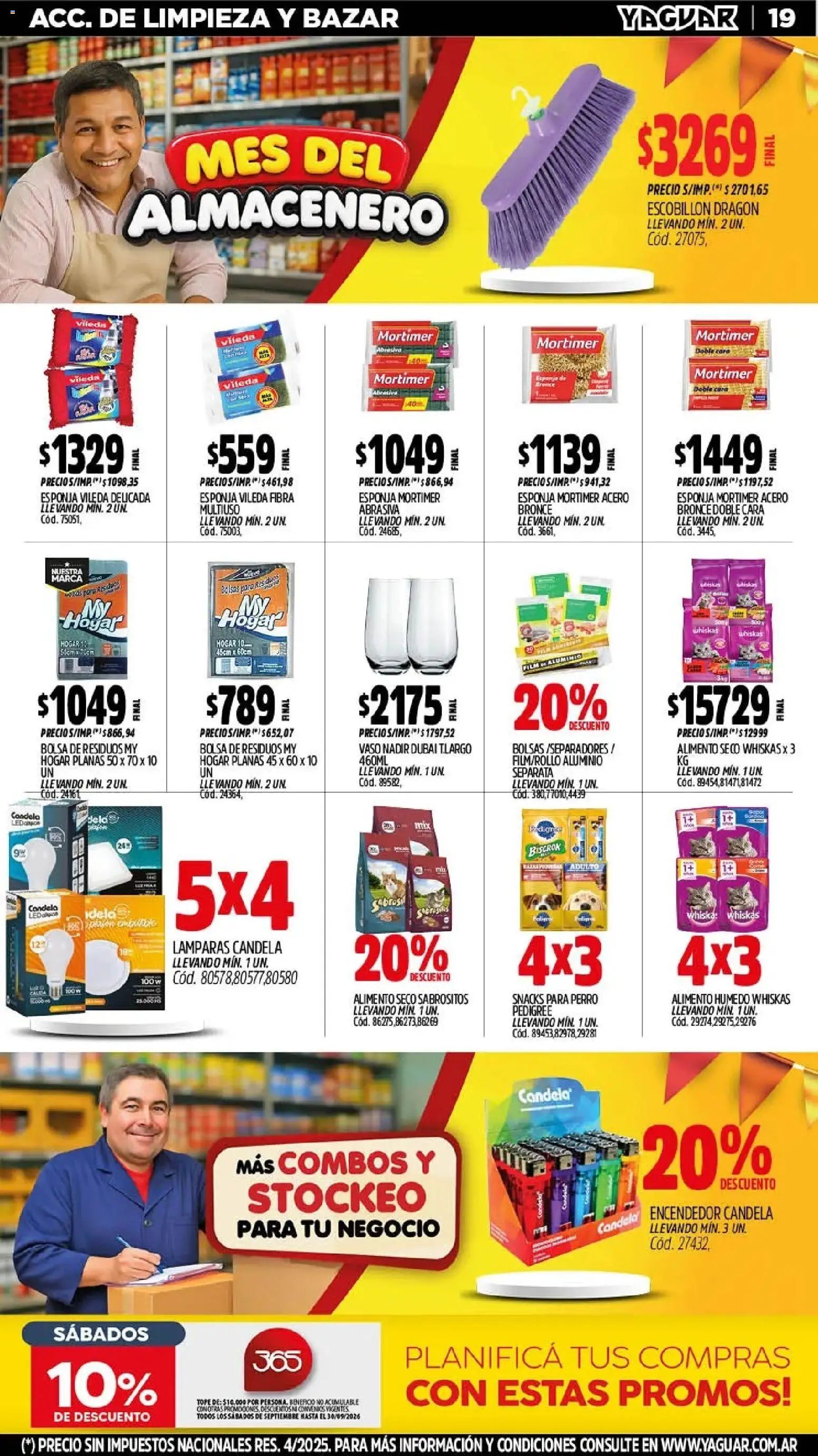 Yaguar - Oferta Semanal Santa Fé │ válido desde el 21/09/2026 | Página: 20 | Productos: Encendedor, Bolsa, Esponja, Lámparas