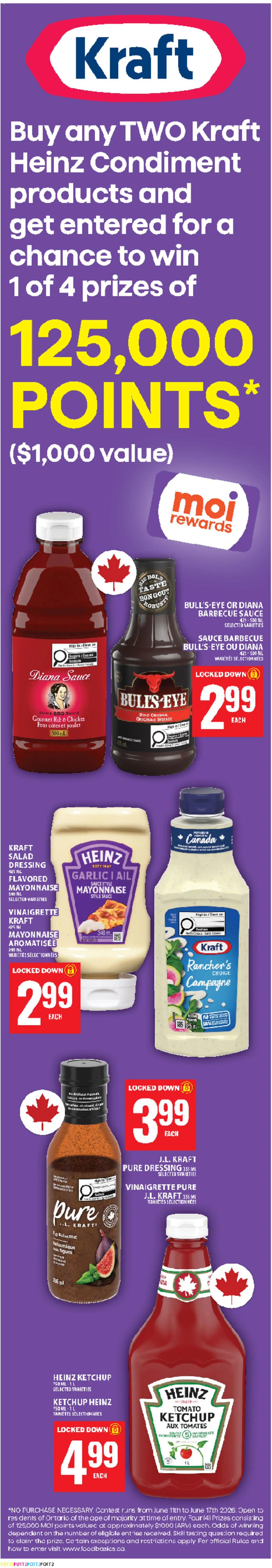 Food Basics flyer valid from 11.06.2026 | Page: 3 | Products: Ketchup, Salad, Chicken