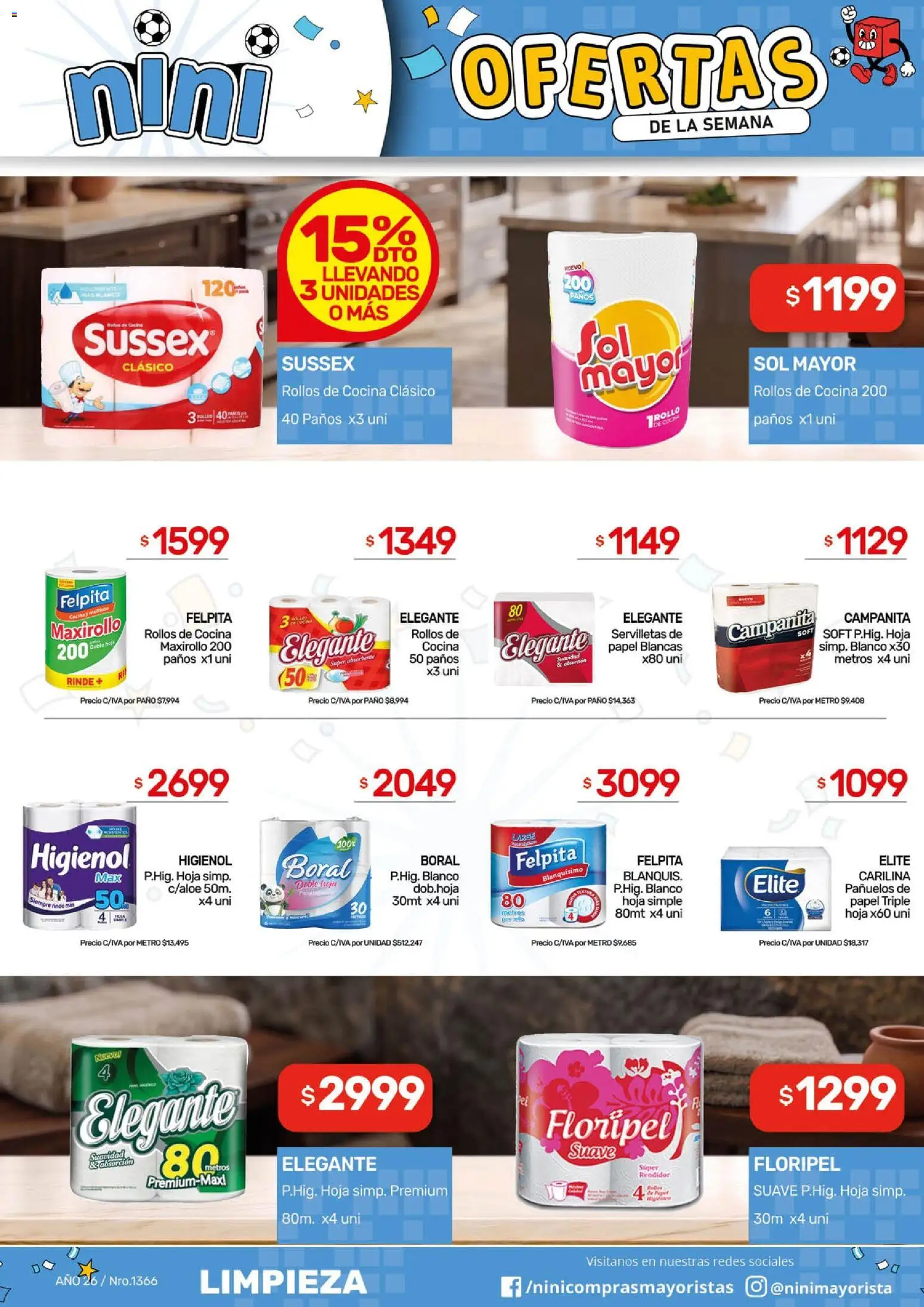 NINI Mayorista ofertas │ válido desde el 29/06/2026 | Página: 8 | Productos: Cocina, Servilletas