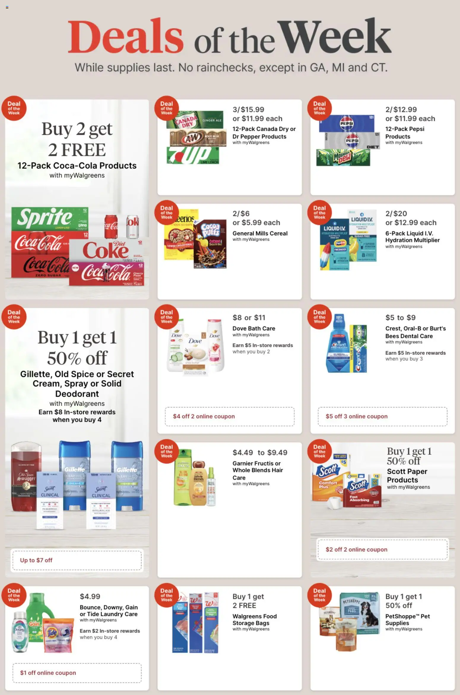 Walgreens Weekly Ad - valid from 08/09/2026 | Page: 1 | Products: Ginger, Bath, Pepper, Sprite