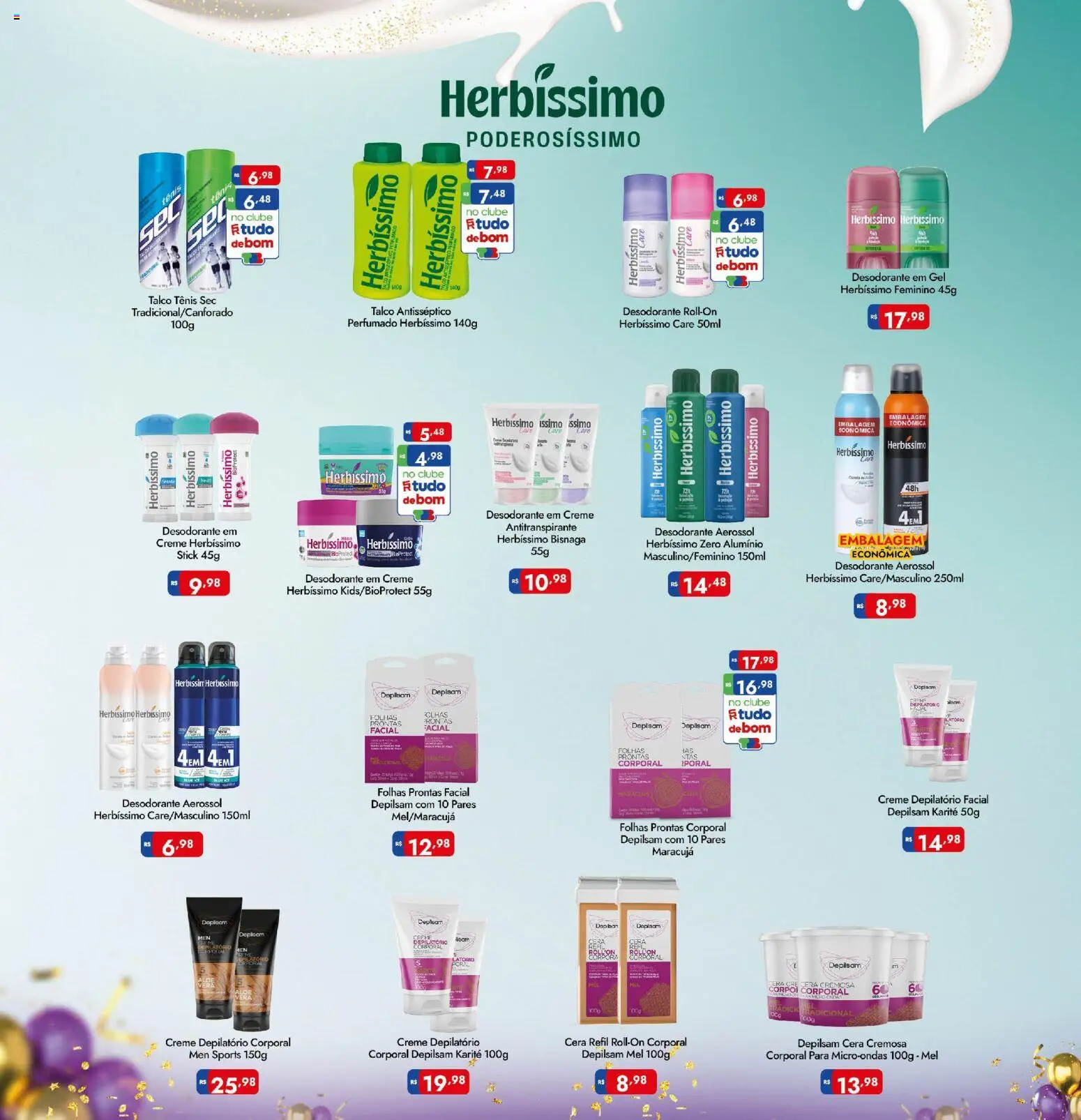 Supermercados Rondon Folheto - válido de 21/09/2026 | Página: 7 | Produtos: Talco, Desodorante, Mel, Cera