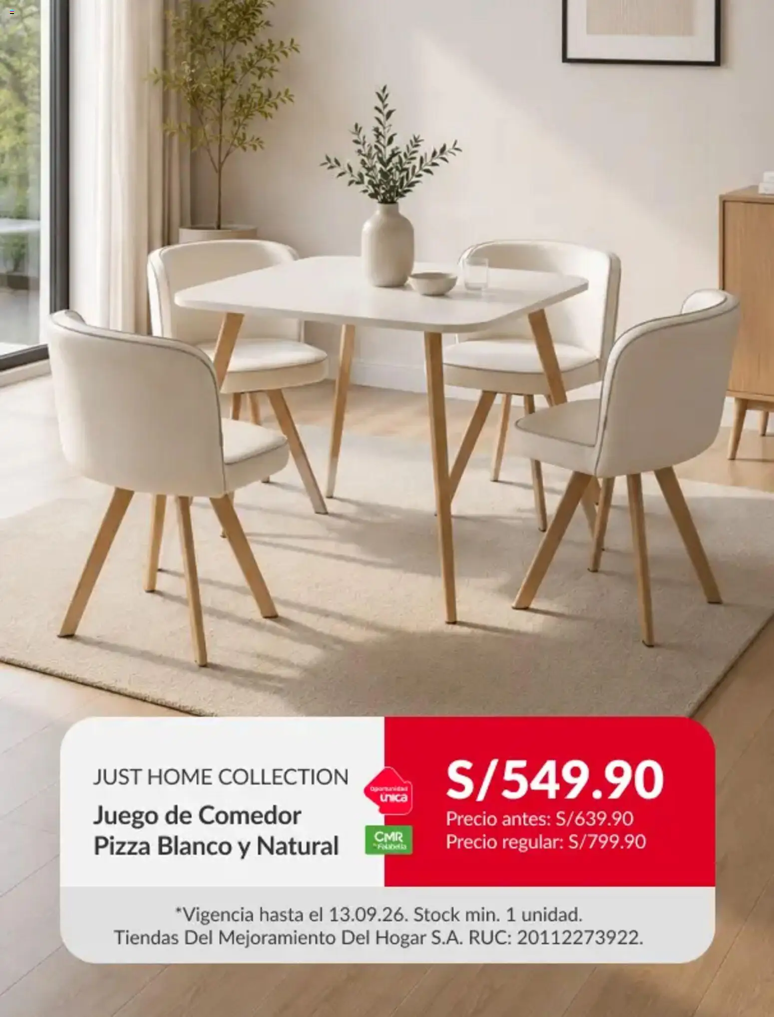 Catálogo Sodimac válido desde 07/09/2026 | Página: 5 | Productos: Pizza, Juego de comedor, Juego