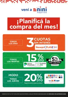 Vista previa NINI Mayorista ofertas válido desde el 01/07/2026