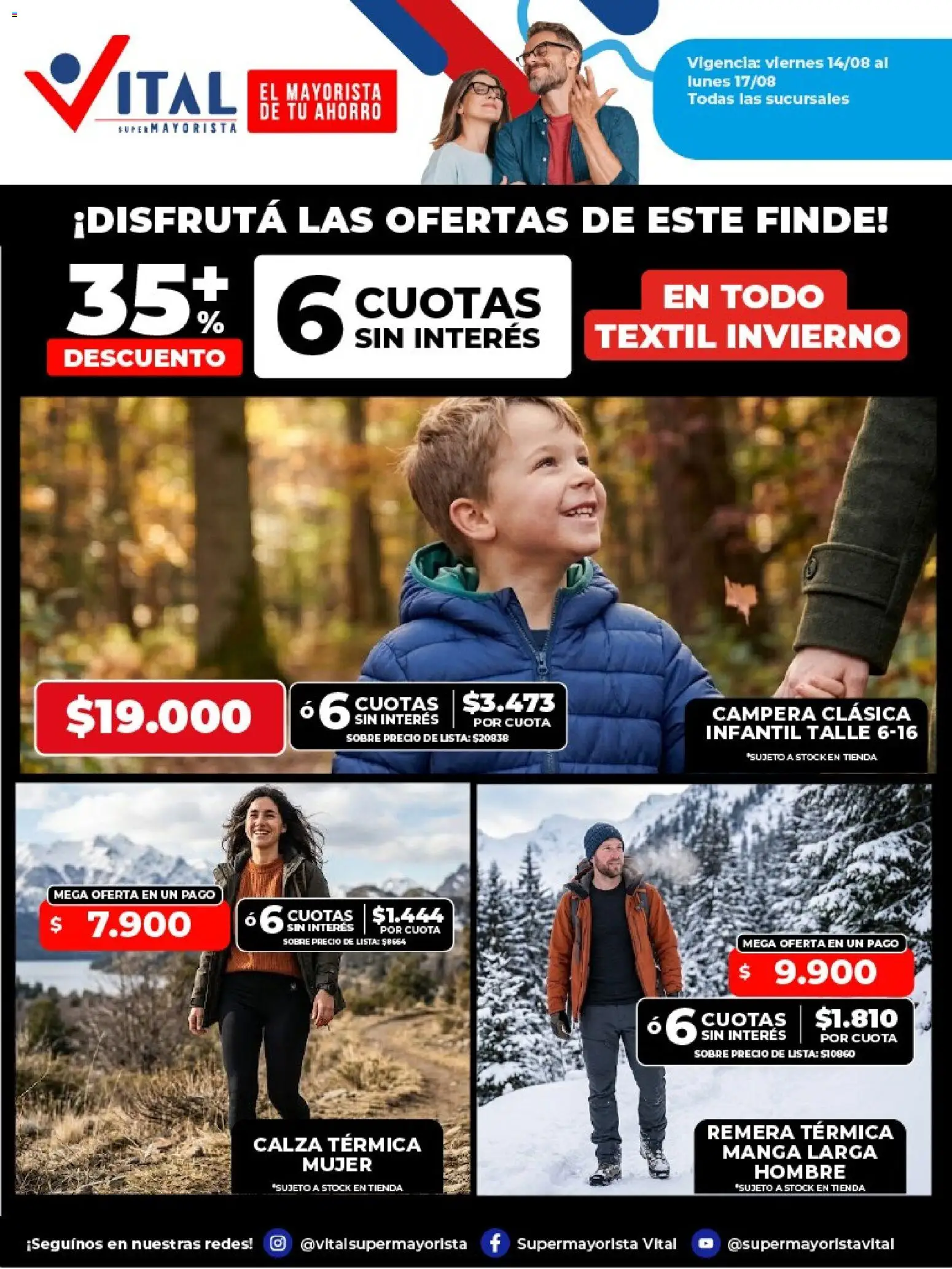 Vital - Ofertas fin NEUQUÉN │ válido desde el 14/08/2026 | Página: 6 | Productos: Remera, Campera, Sobre, Térmica