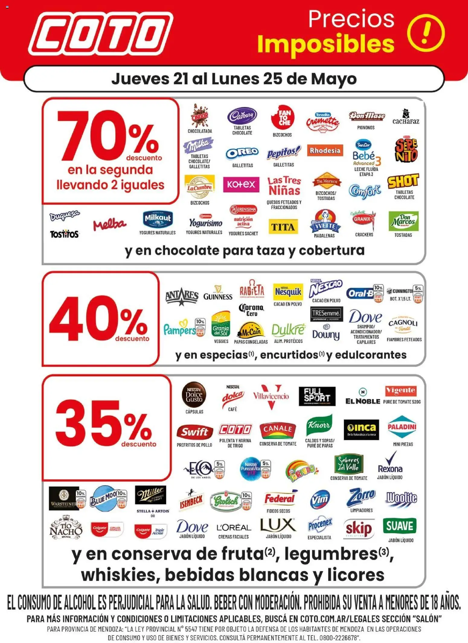 Coto - Salon A │ válido desde el 21.05.2026 | Página: 1 | Productos: Pollo, Tomate, Leche, Cacao