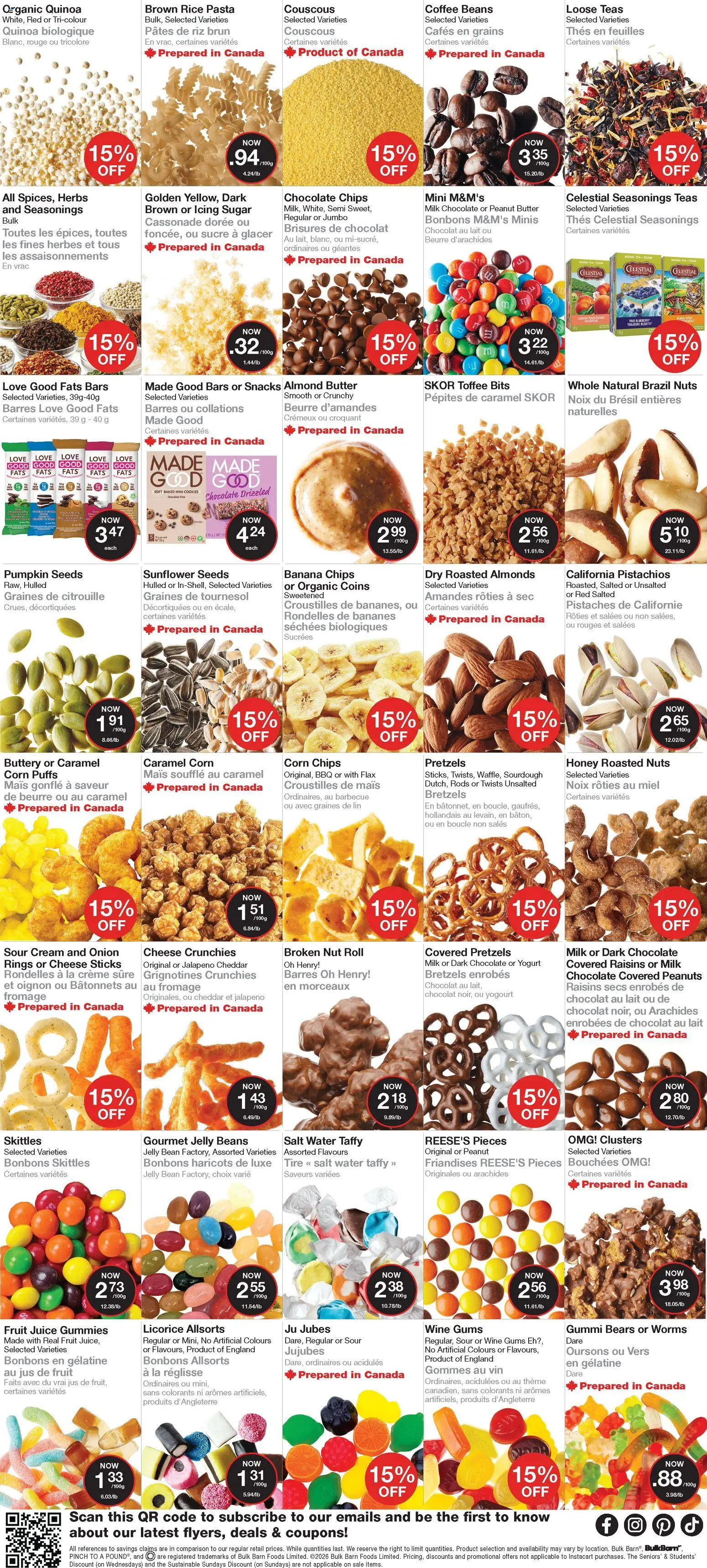 Bulk Barn flyer valid from Aug 27, 2026 | Page: 2 | Products: Fruit, Corn, Salt, Chocolate