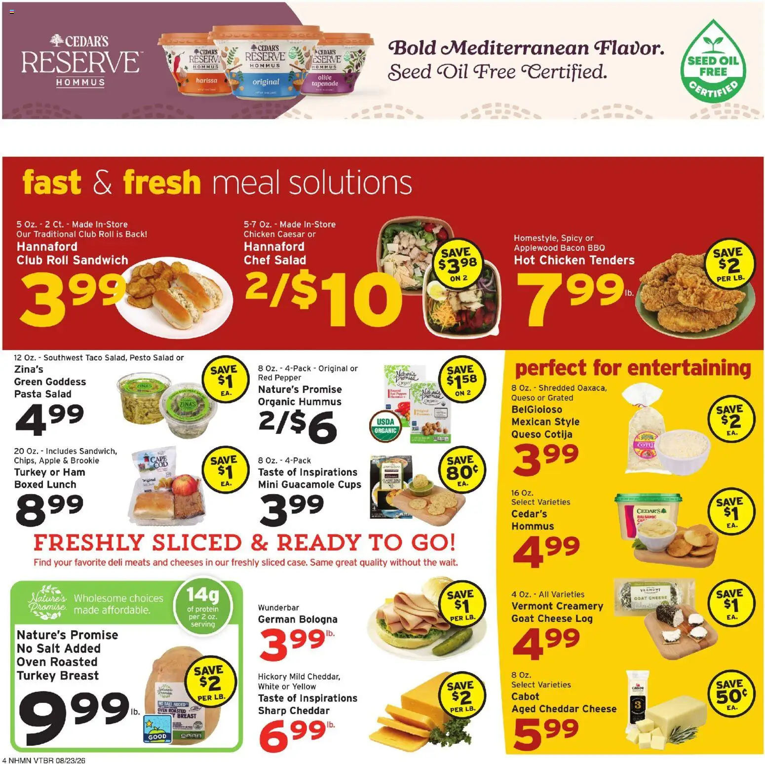 Hannaford Weekly Ad - valid from 08/23/2026 | Page: 6 | Products: Cheese, Oil, Ham, Oven