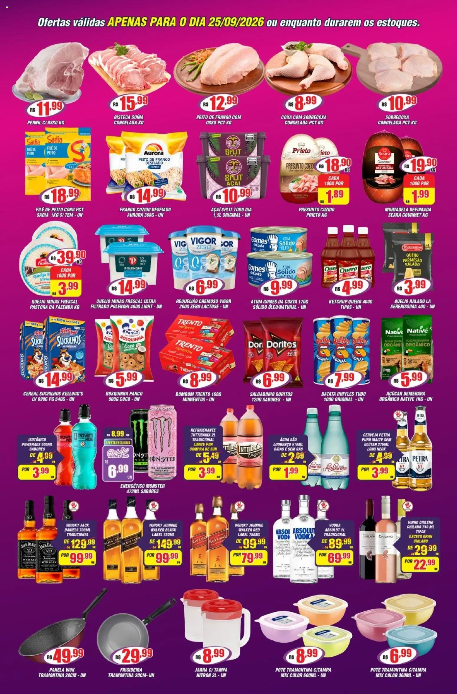 Violeta Supermercados Folheto - válido de 25/09/2026 | Página: 2 | Produtos: Energético, Pernil, Parmesão, Jarra