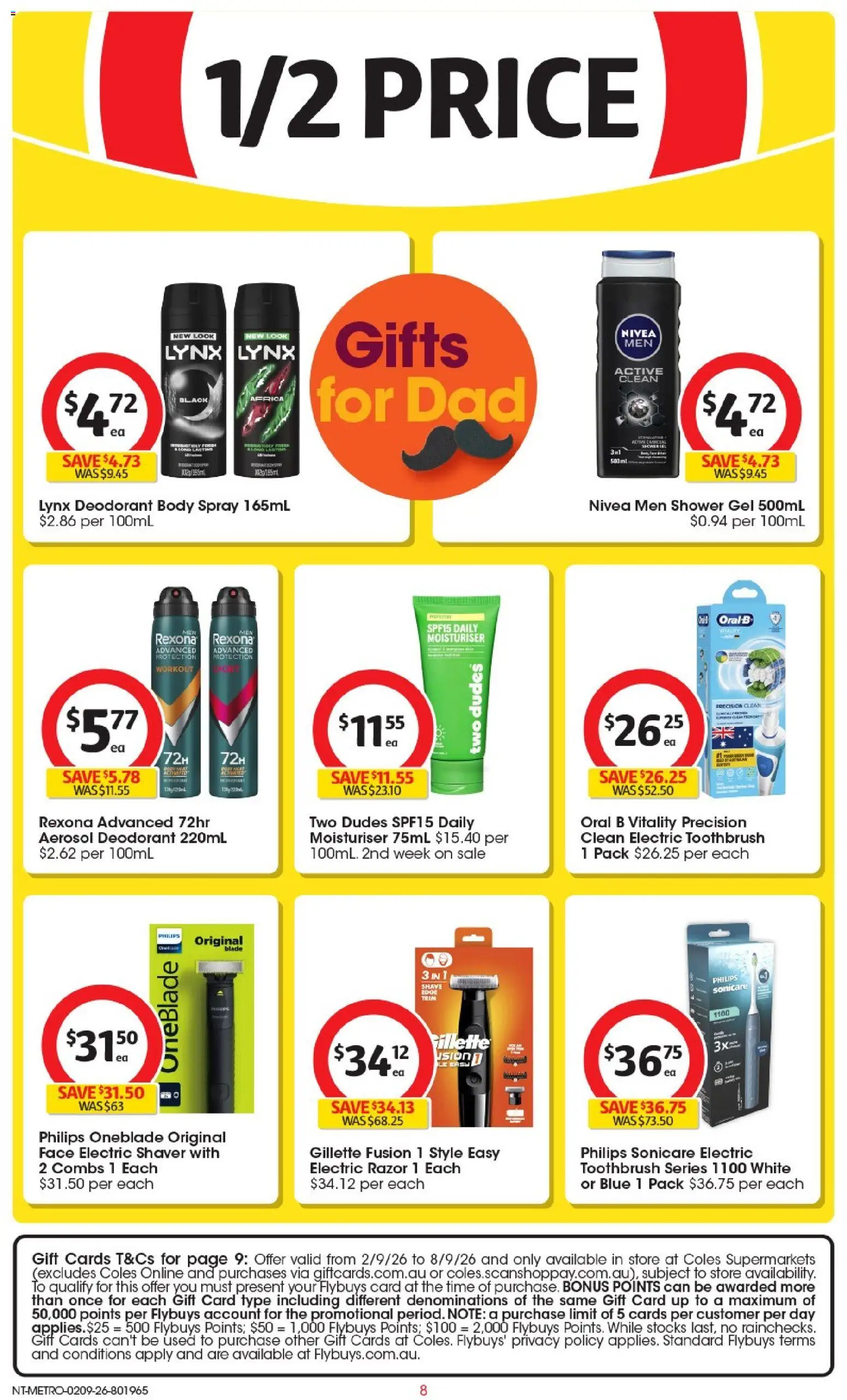 Coles catalogue - valid from 02/09/2026 | Page: 9 | Products: Shower gel, Combs, Electric shaver, Electric toothbrush