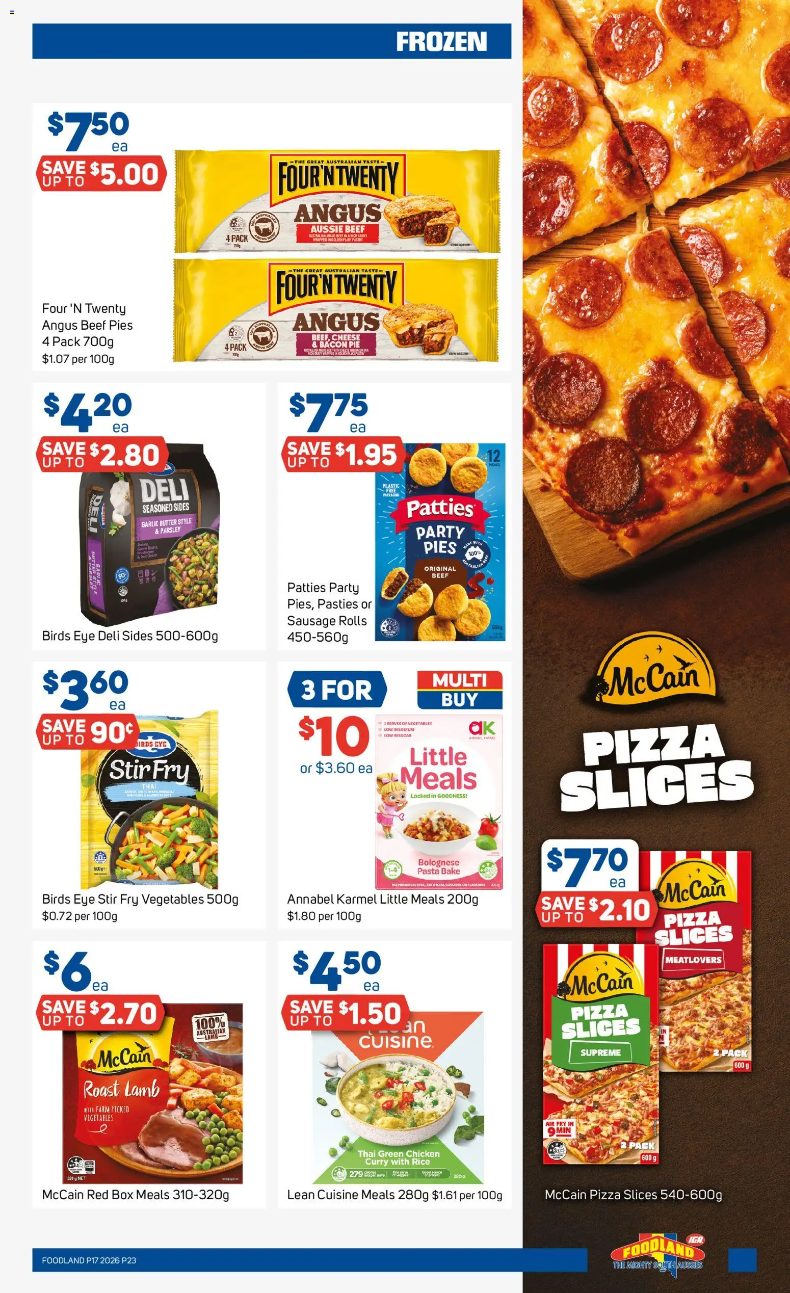 Foodland catalogue - valid from 22.04.2026 | Page: 23 | Products: Box, Butter, Garlic, Pies