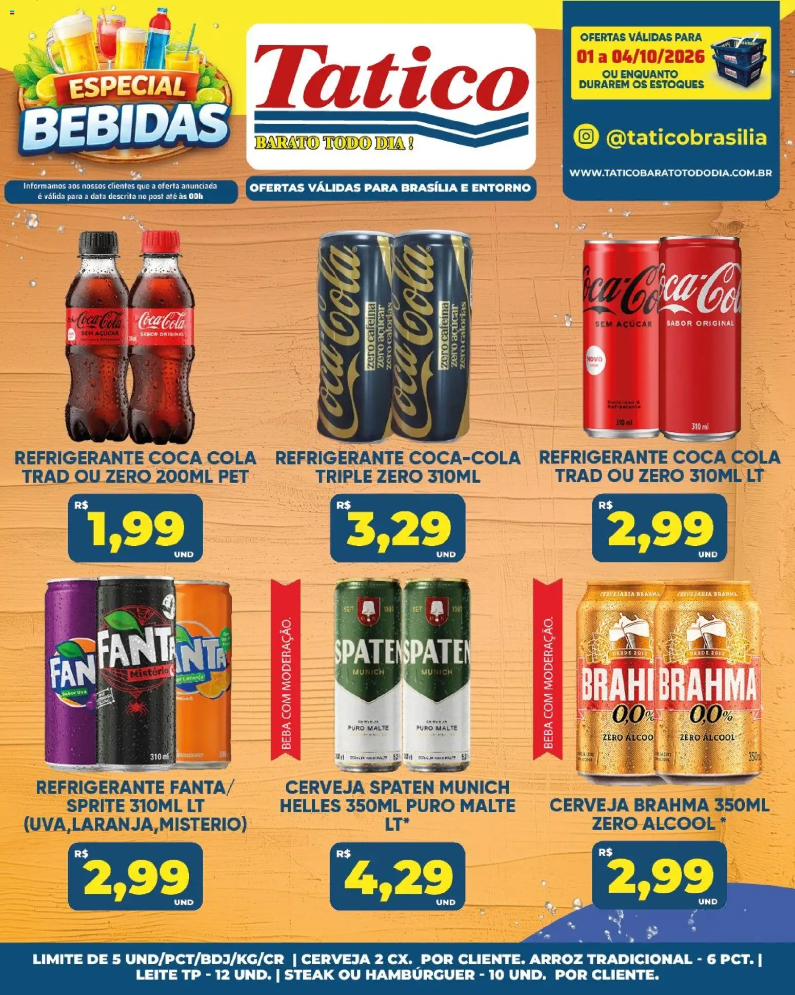 Tatico Folheto - válido de 01/10/2026 | Página: 19 | Produtos: Álcool, Cola, Leite, Cerveja