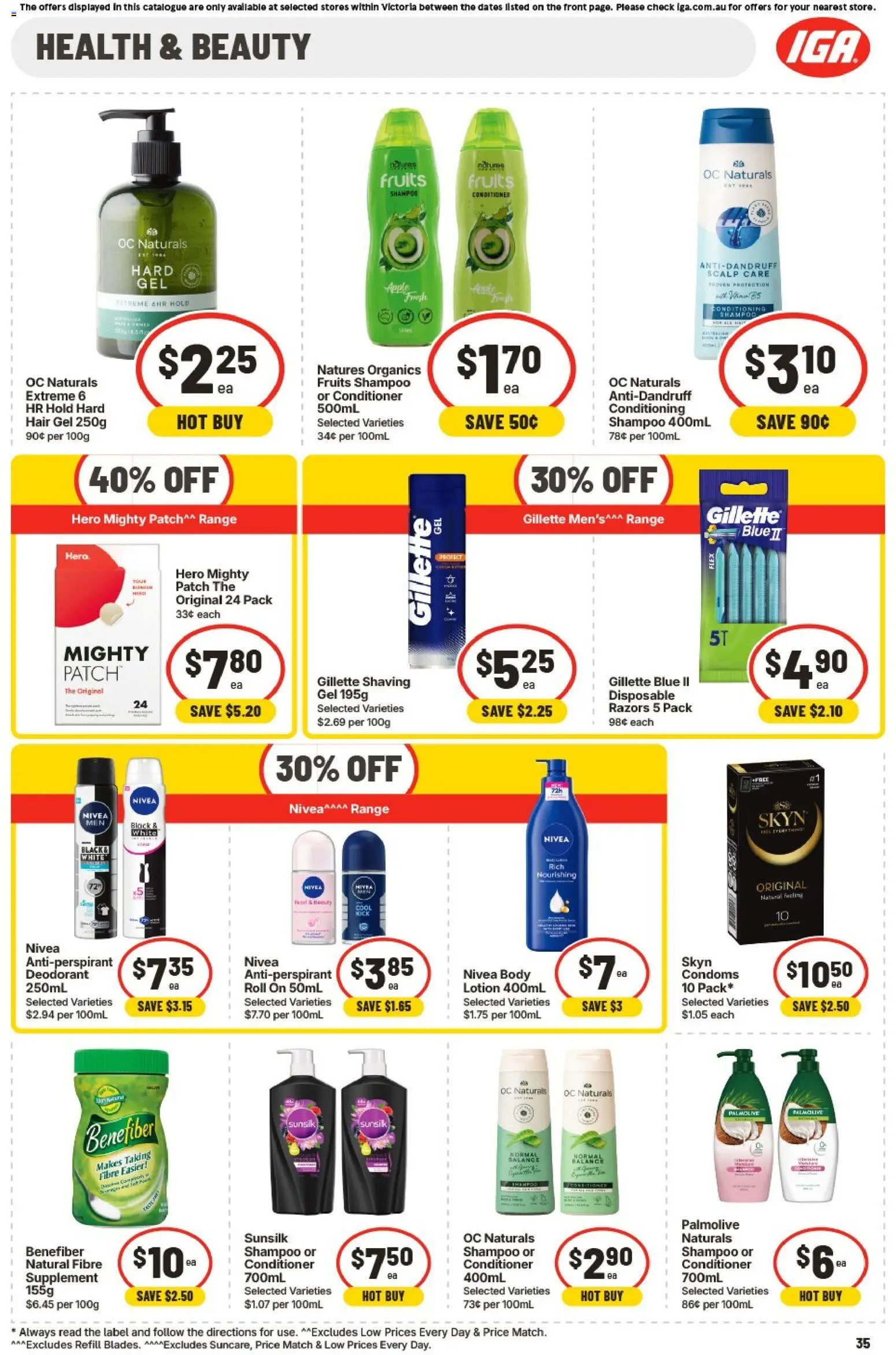 IGA catalogue - valid from 26/08/2026 | Page: 37 | Products: Conditioner, Deodorant, Antiperspirant, Fruits