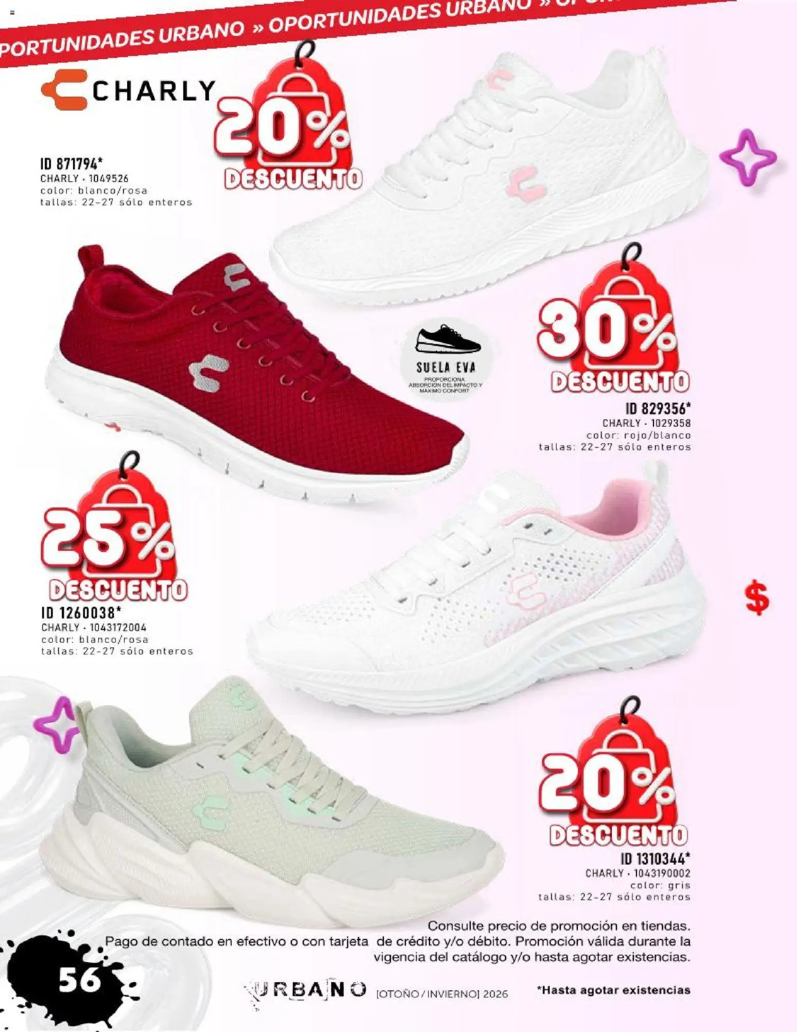 Nuevas ofertas de Price Shoes válidas en toda la República Mexicana desde el 15/10/2026. ¡Encuentra las mejores ofertas en Price Shoes catálogo Urbano! | Página: 54