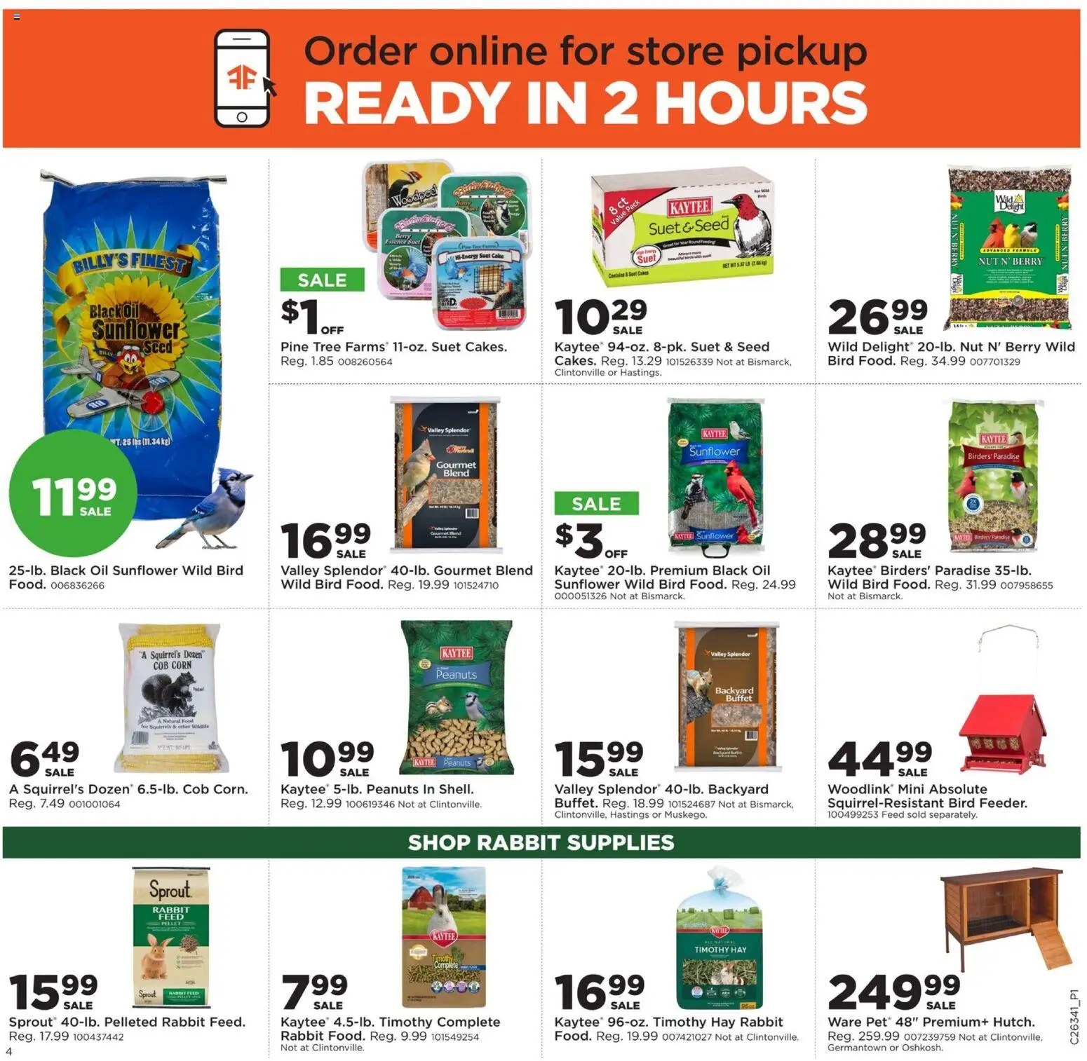 Mills Fleet Farm Weekly Ad - valid from 08/17/2026 | Page: 5 | Products: Corn, Rabbit, Oil, Cake