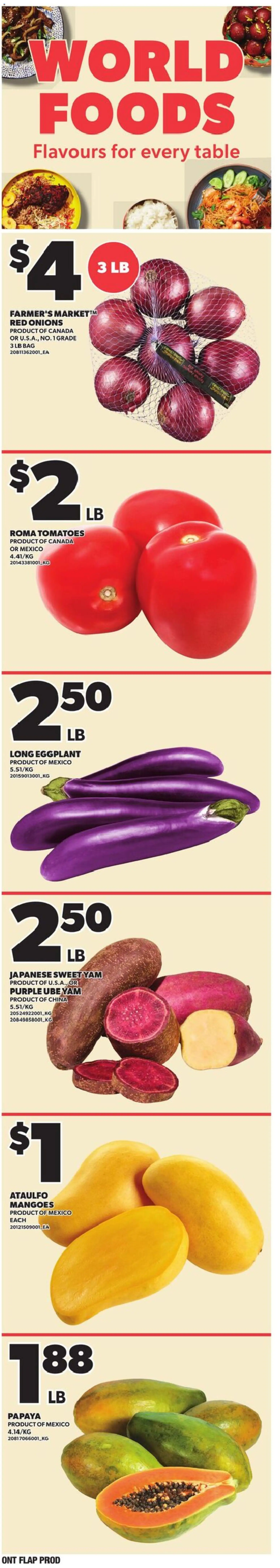 Loblaws flyer valid from Jul 16, 2026 | Page: 7 | Products: Eggplant, Bag, Table