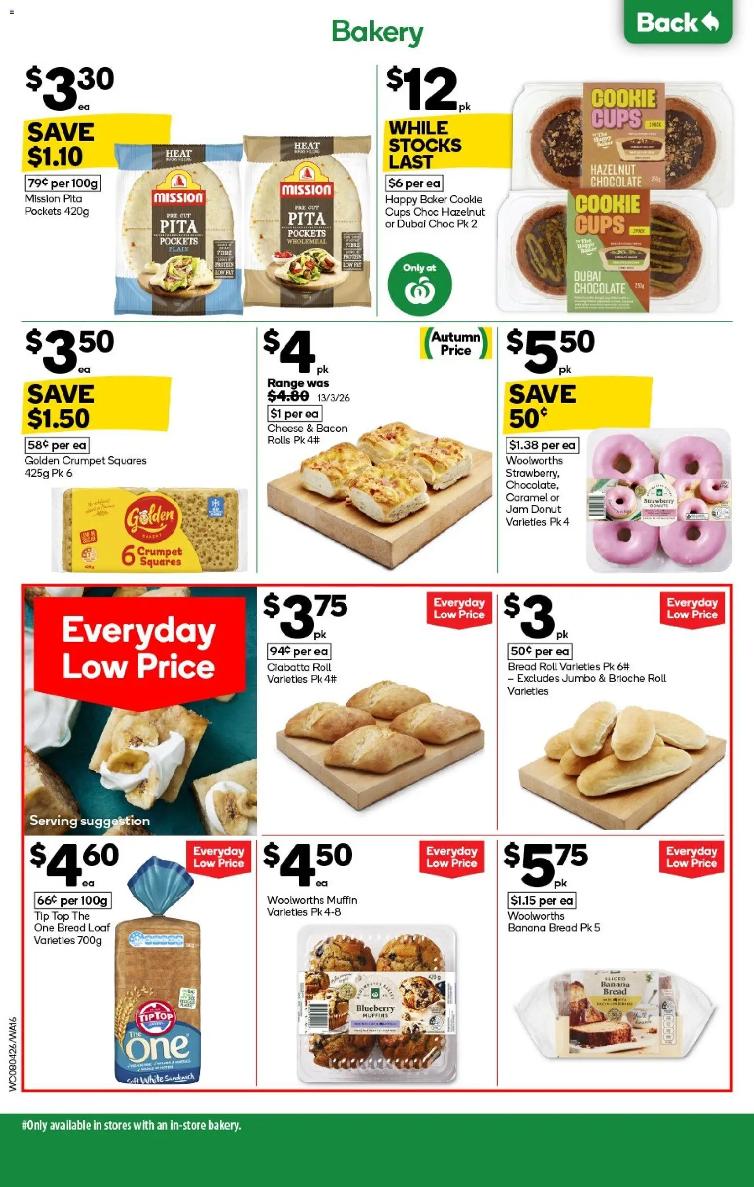 Woolworths catalogue - valid from 08.04.2026 | Page: 16 | Products: Bacon, Cheese, Bread, Muffins