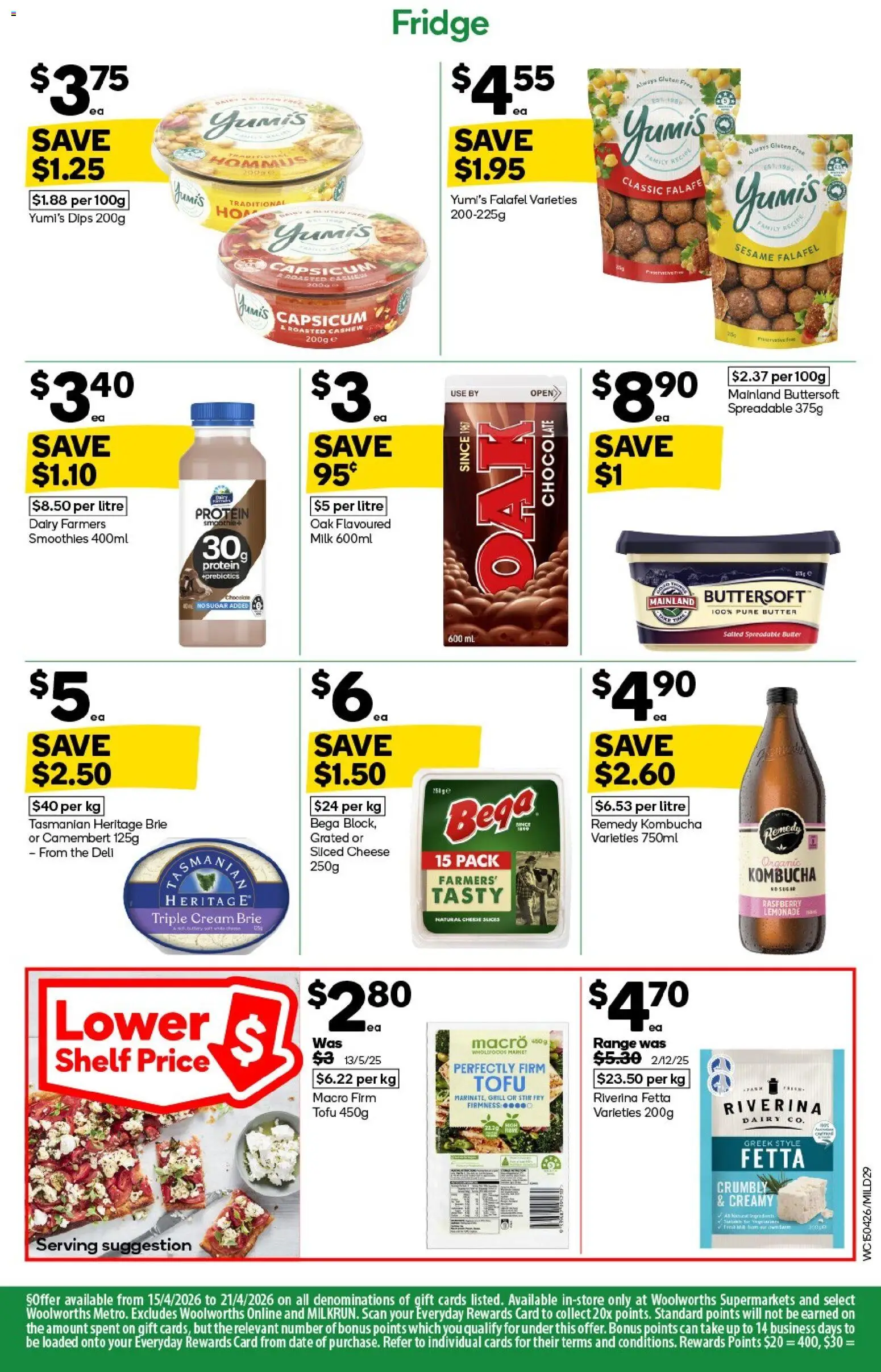 Woolworths catalogue - valid from 15.04.2026 | Page: 29 | Products: Capsicum, Dairy, Cream, Raspberry