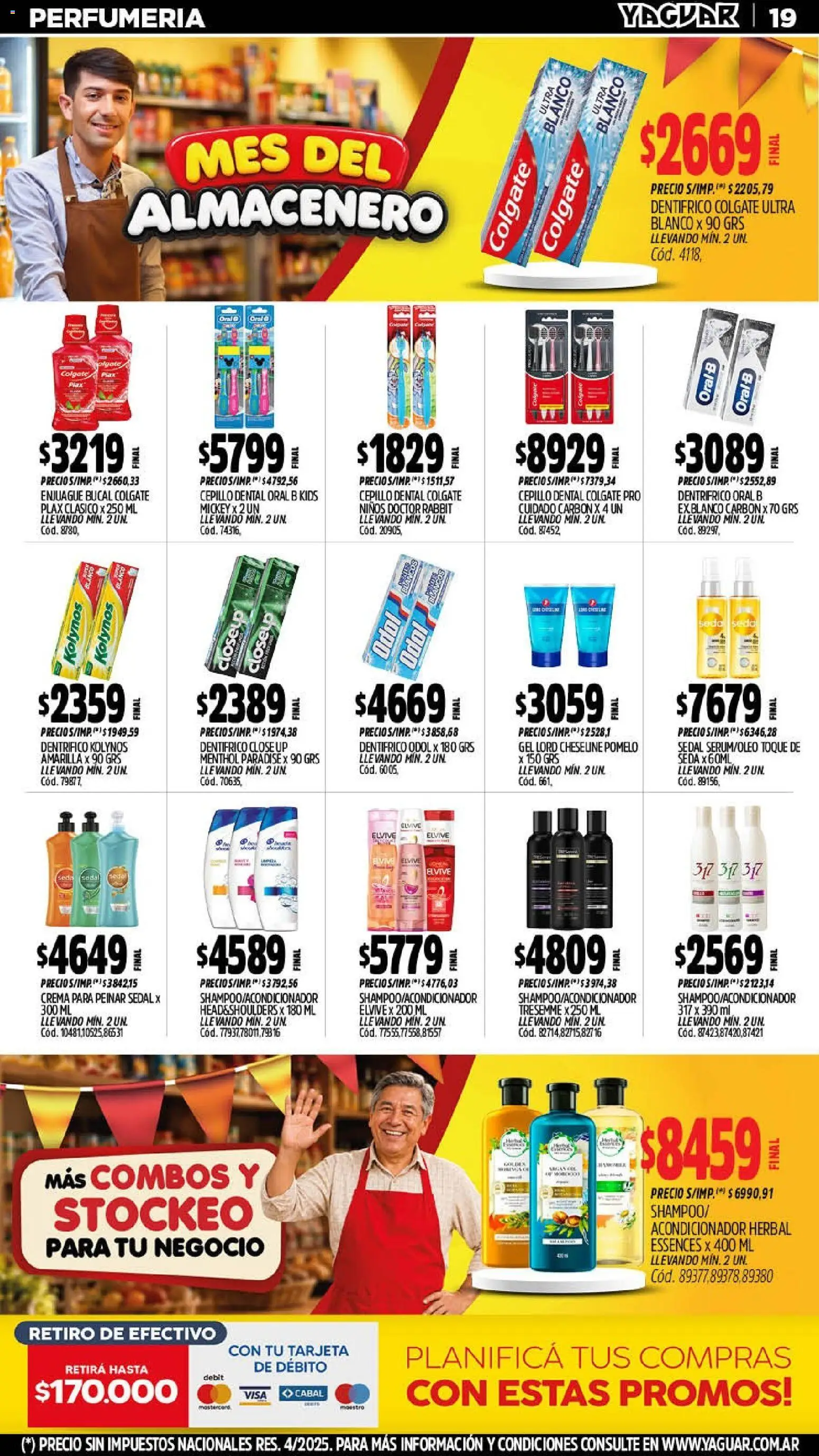 Yaguar - Oferta Semanal Mendoza │ válido desde el 07/09/2026 | Página: 19 | Productos: Cepillo, Acondicionador, Enjuague bucal, Crema